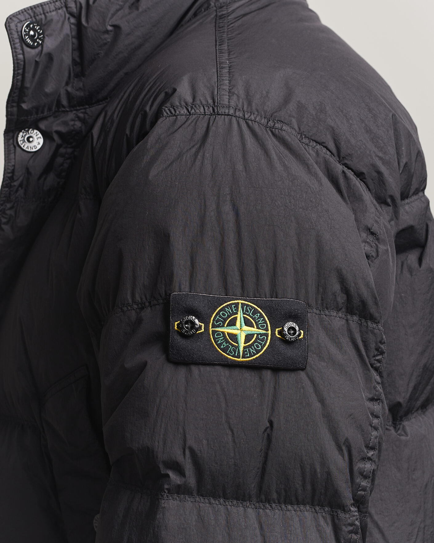 Men | Coats & Jackets | Stone Island | Crinkle Reps Padded Down Jacket Black