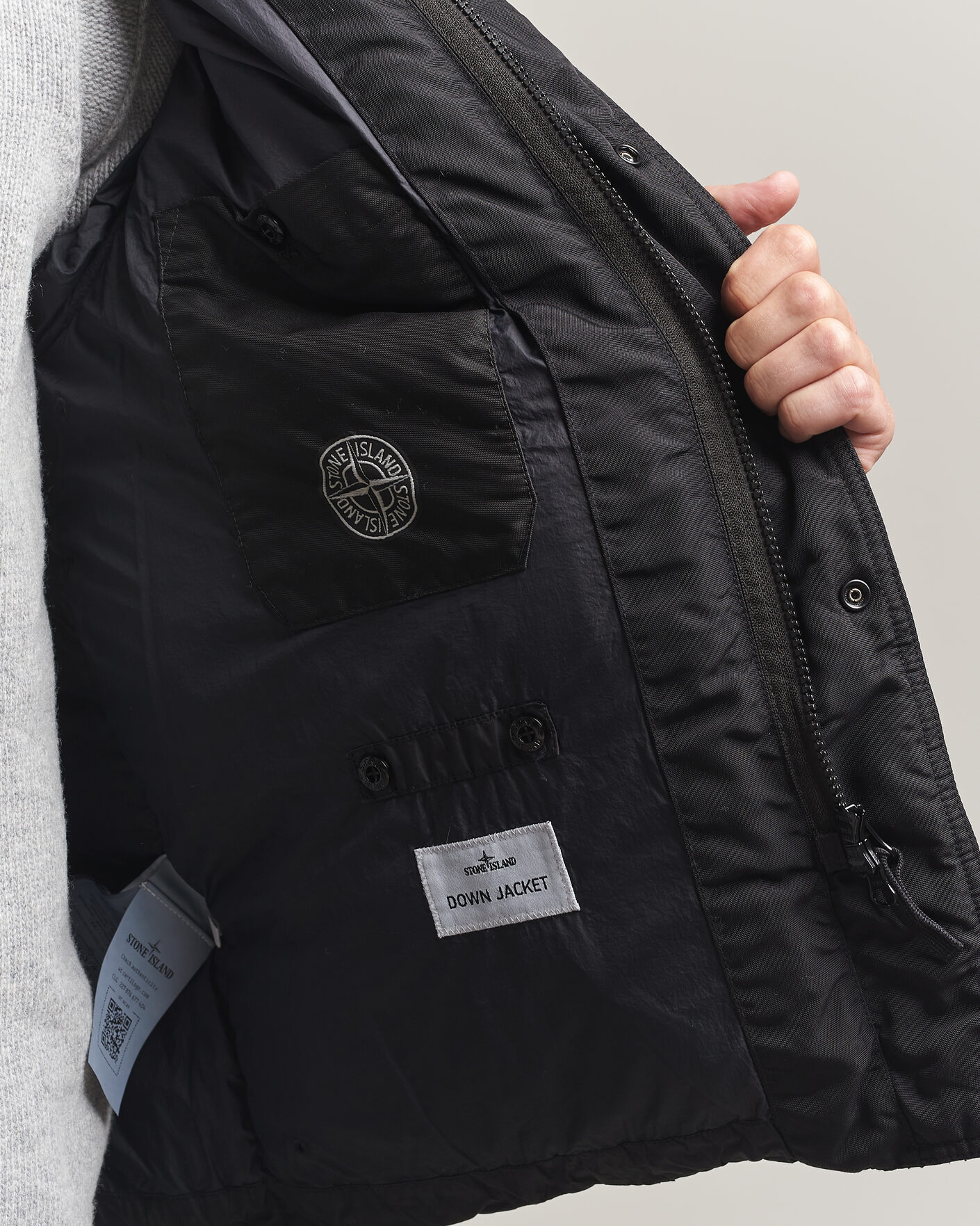 Men | Coats & Jackets | Stone Island | Crinkle Reps Padded Down Jacket Black