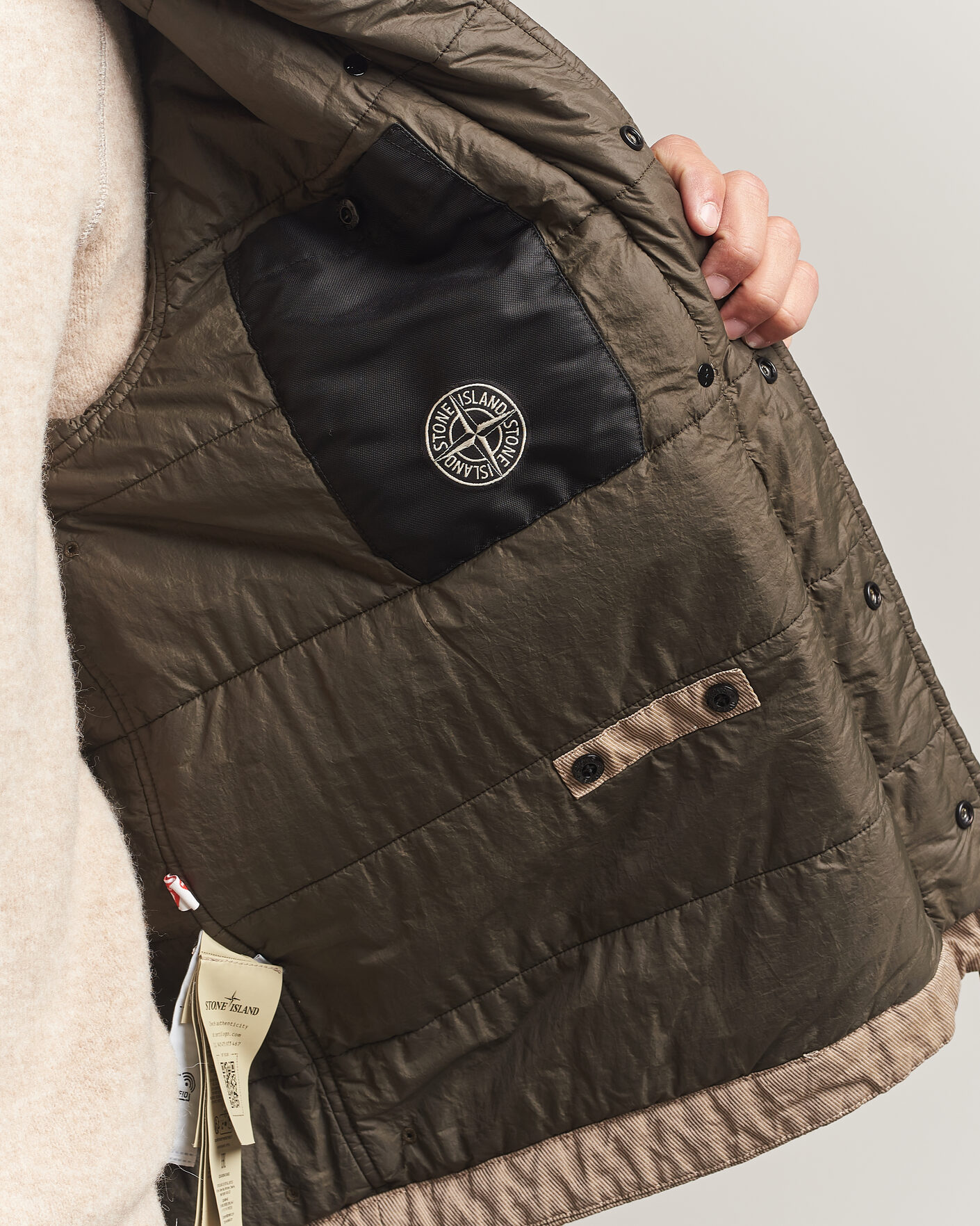 Stone Island Diagonal Cotton/Wool Field Jacket Biscuit at