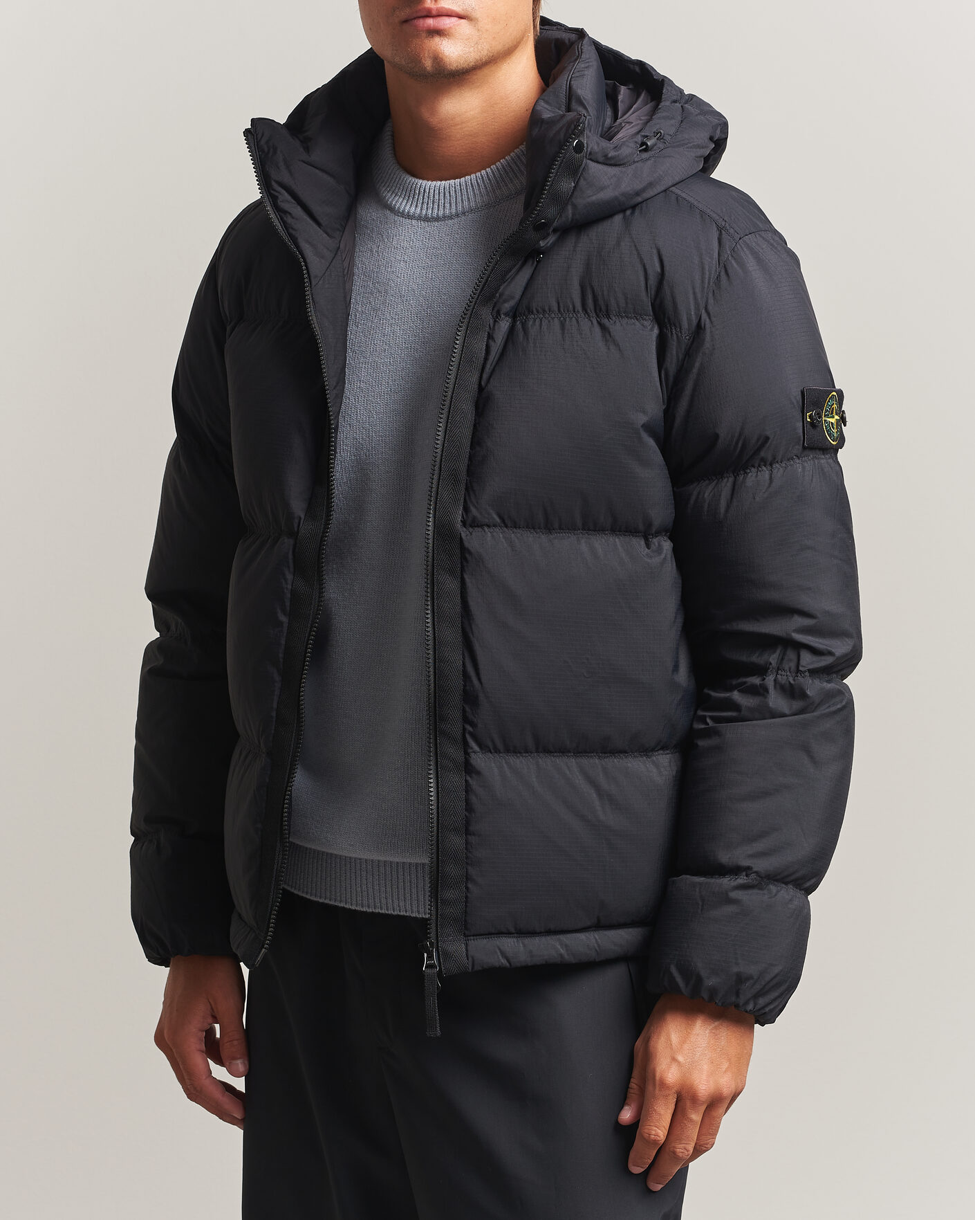 Stone Island Nylon Metal Down Jacket Black at CareOfCarl.com