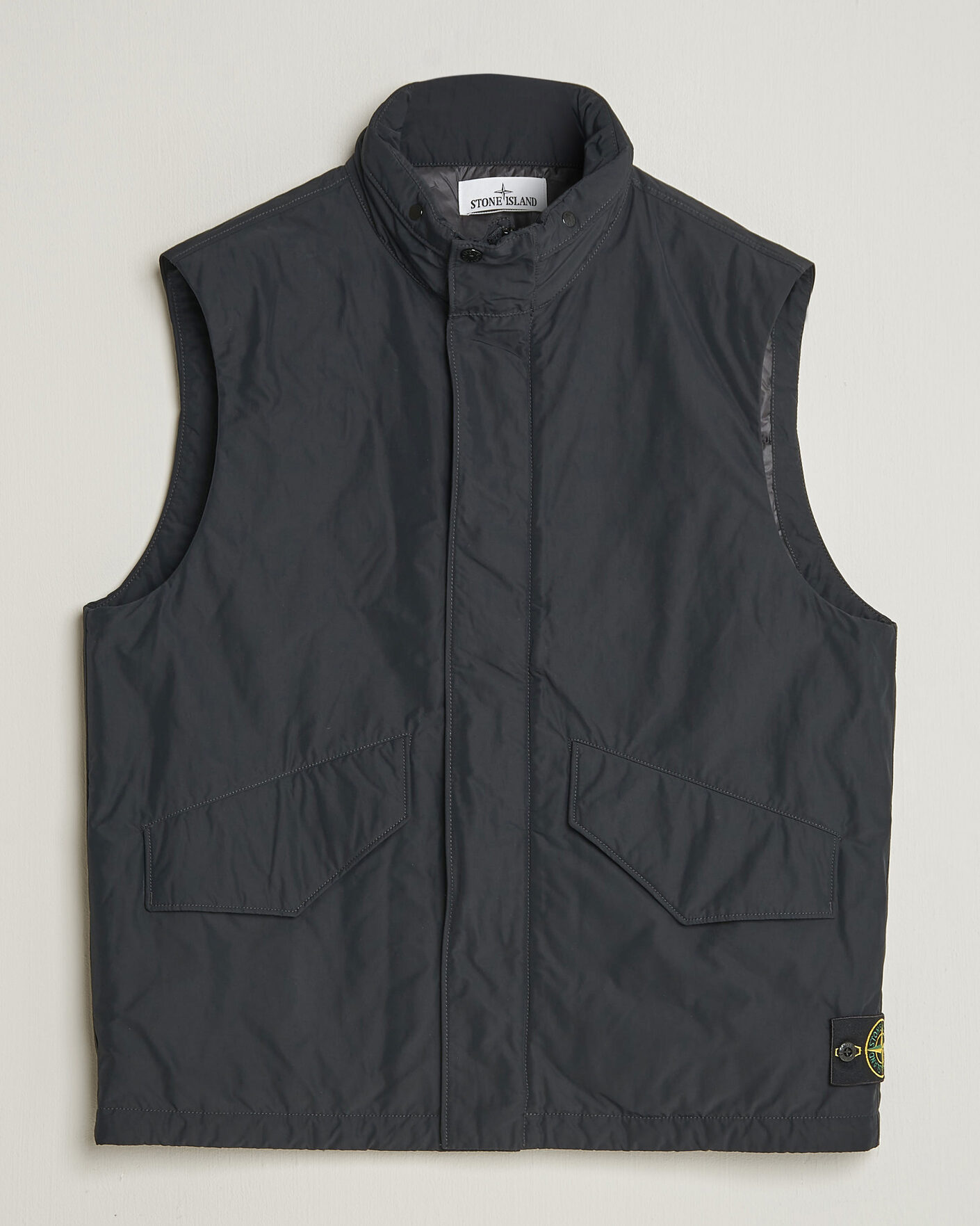 Men | Gilets | Stone Island | Micro Twill Padded Vest Black