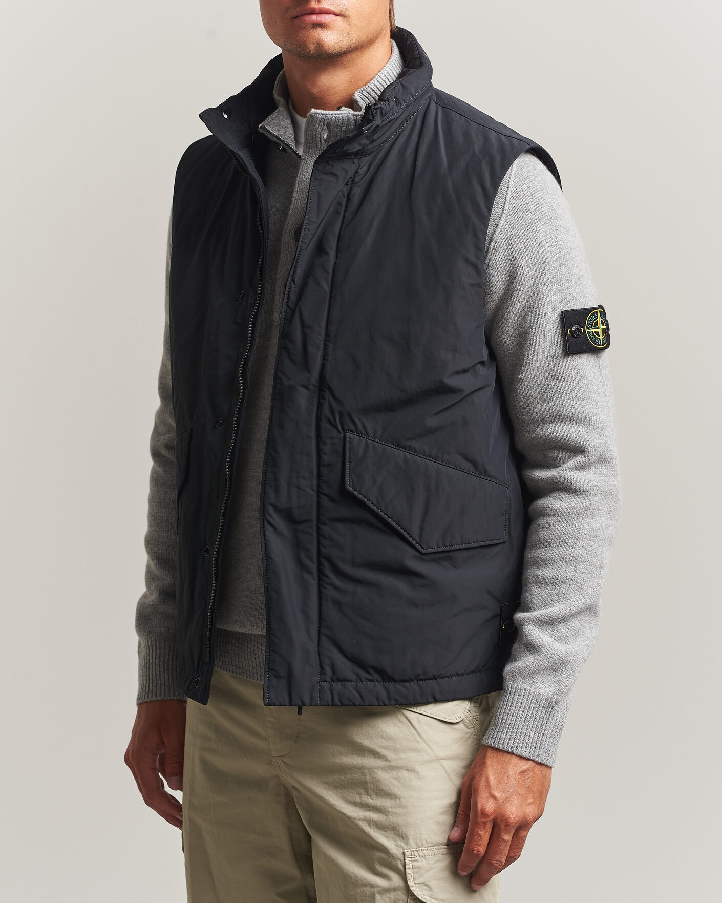 Stone Island Recycled Nylon Down-TC Vest Bright Blue at CareOfCarl.com
