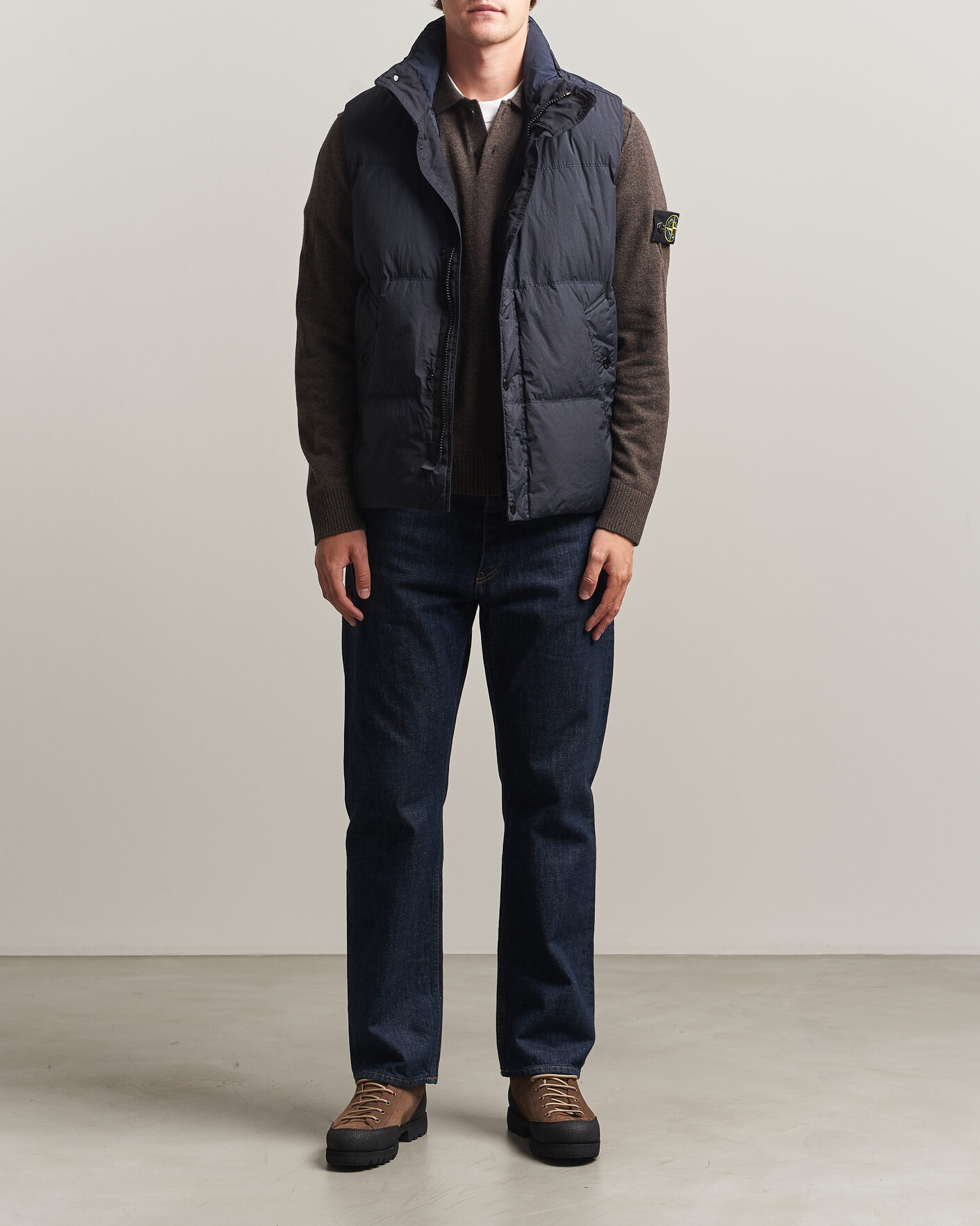 Men | Gilets | Stone Island | Crinkle Reps Down Vest Navy Blue