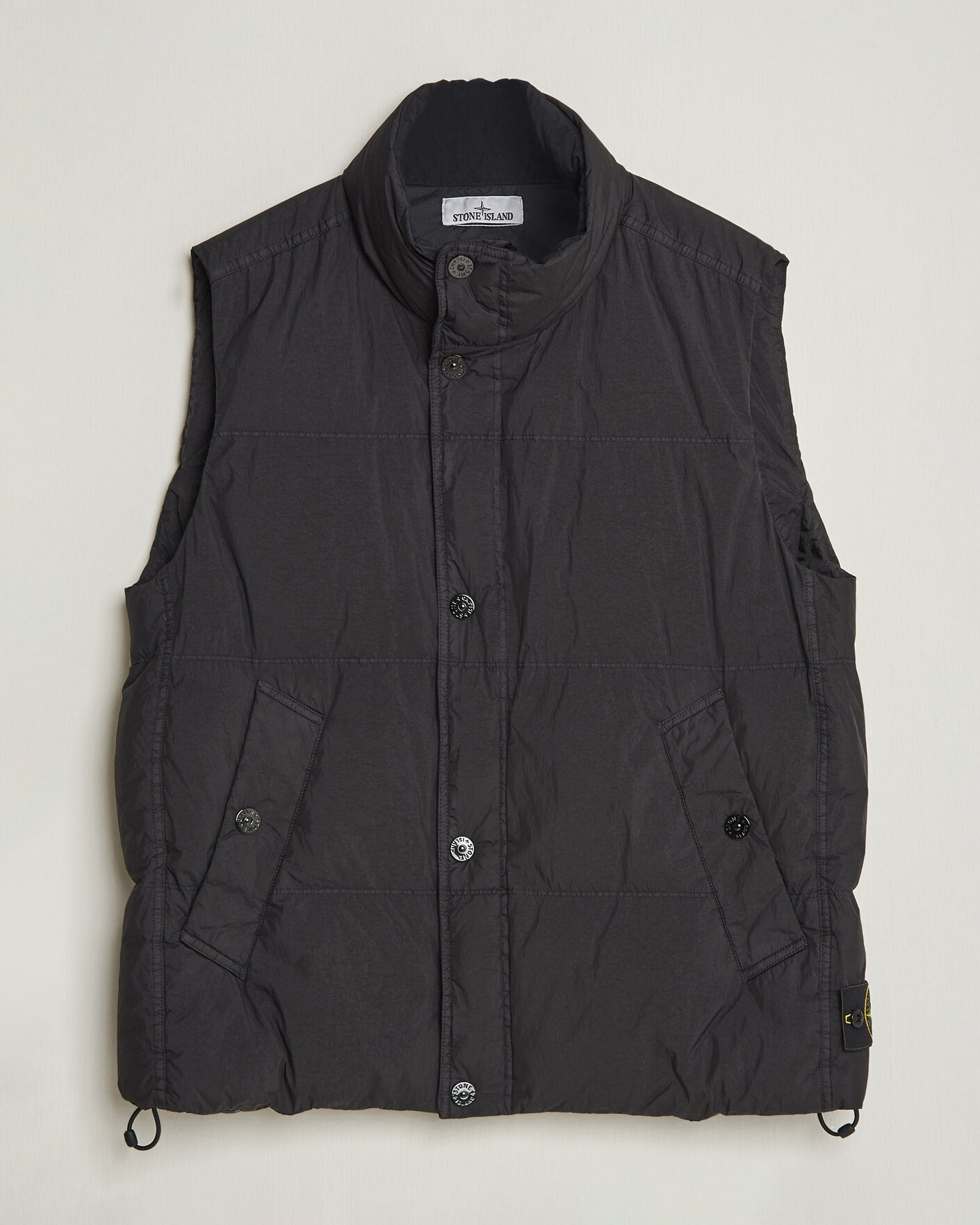 Men | Gilets | Stone Island | Crinkle Reps Down Vest Black