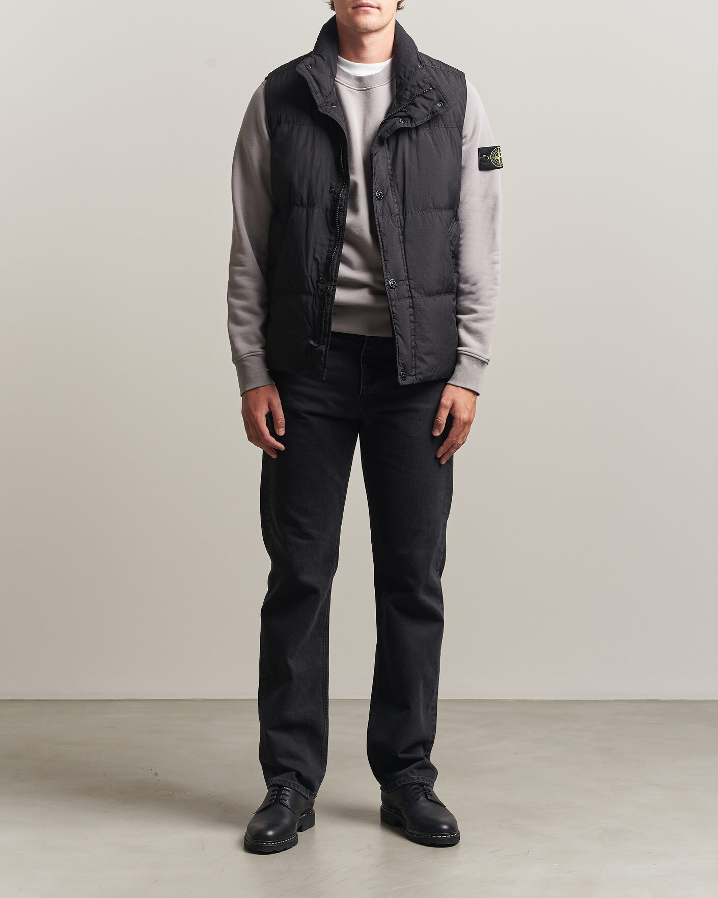 Men | Gilets | Stone Island | Crinkle Reps Down Vest Black