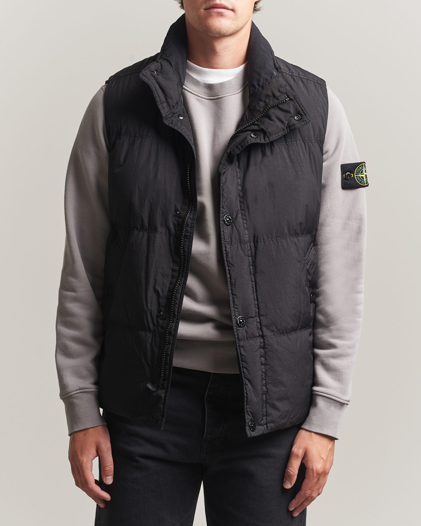 Stone Island Nylon Down-TC Vest Black at CareOfCarl.com