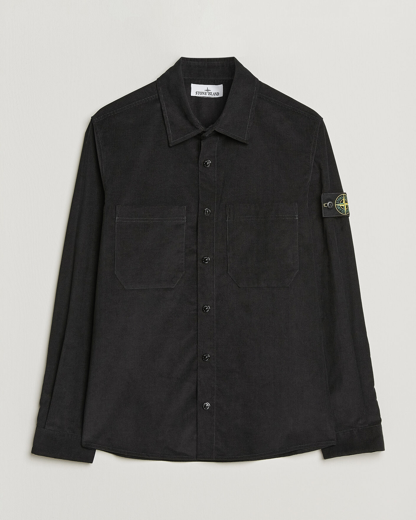 Men | Shirts | Stone Island | Micro Cord Overshirt Black