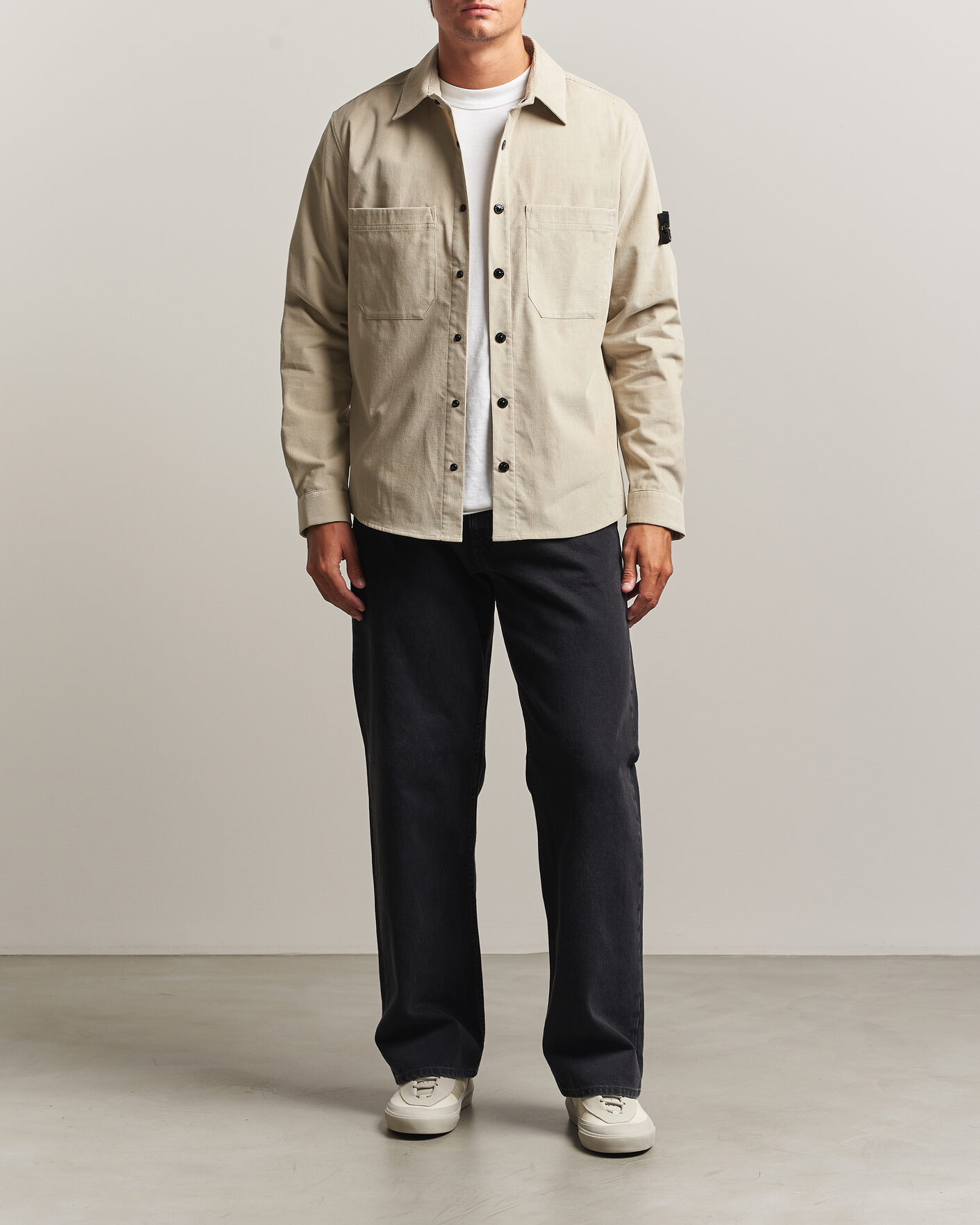 Men | Shirts | Stone Island | Micro Cord Overshirt Sand