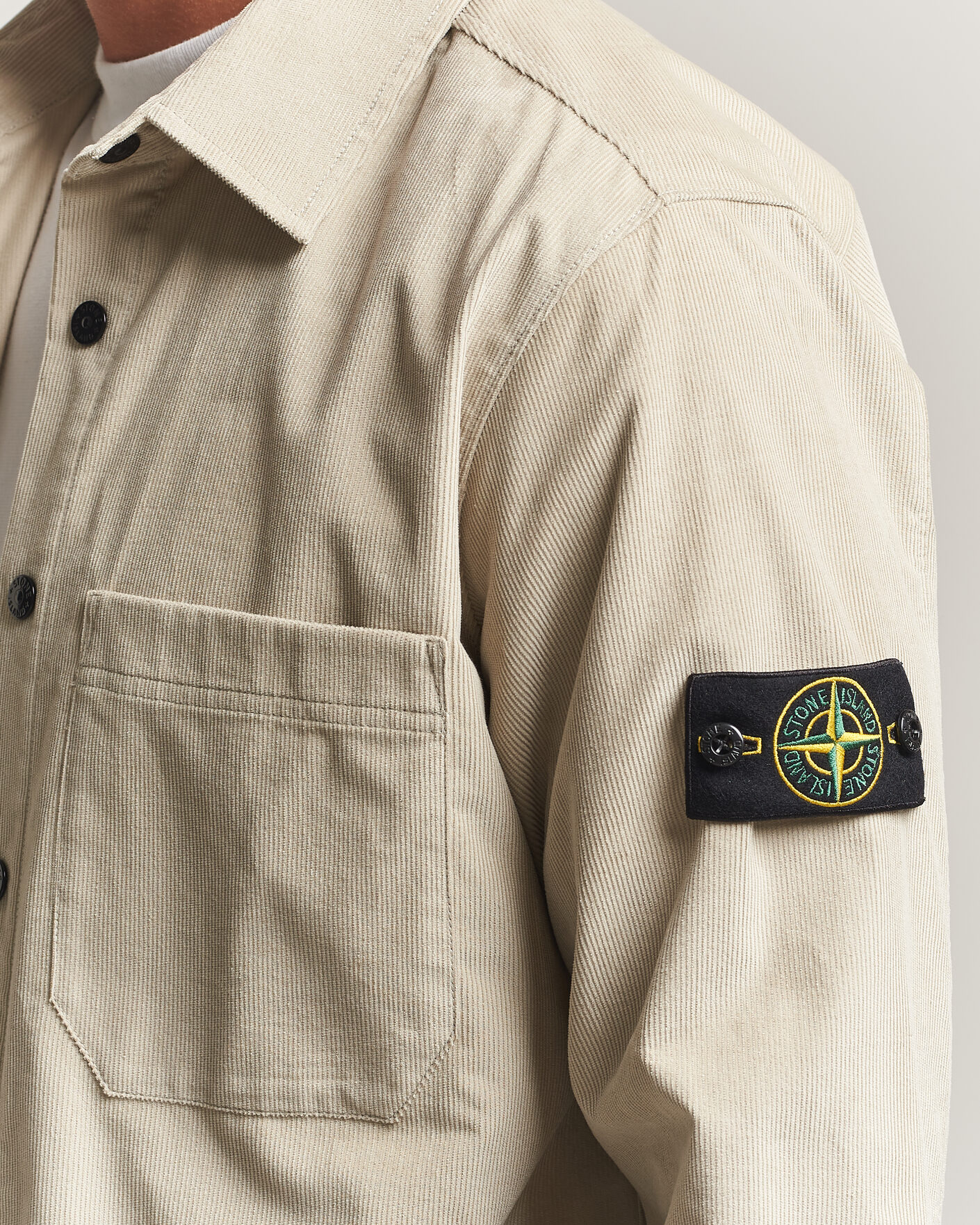 Men | Shirts | Stone Island | Micro Cord Overshirt Sand
