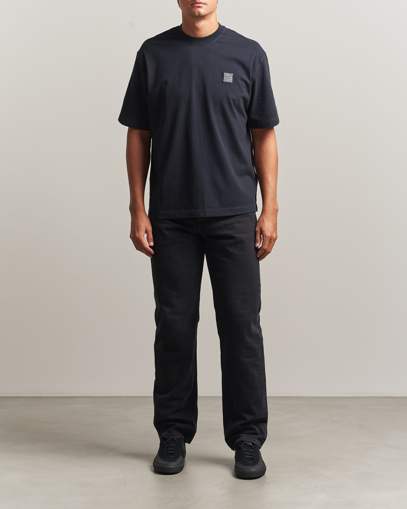 Men | T-Shirts | Stone Island | Combed Organic Cotton T-Shirt Navy Blue