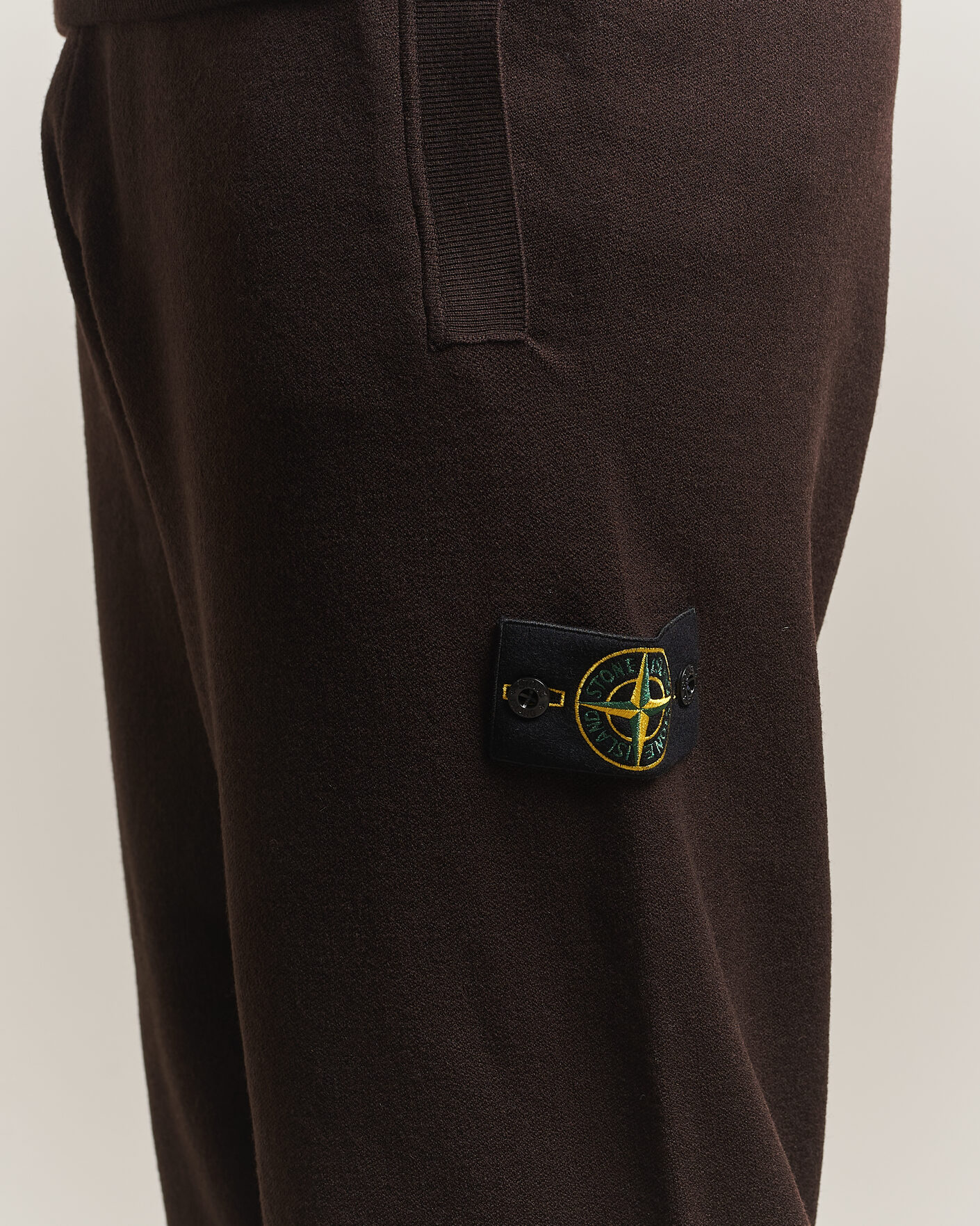 Men | Trousers | Stone Island | Plush Stitch Stretch Wool Pants Coal Grey