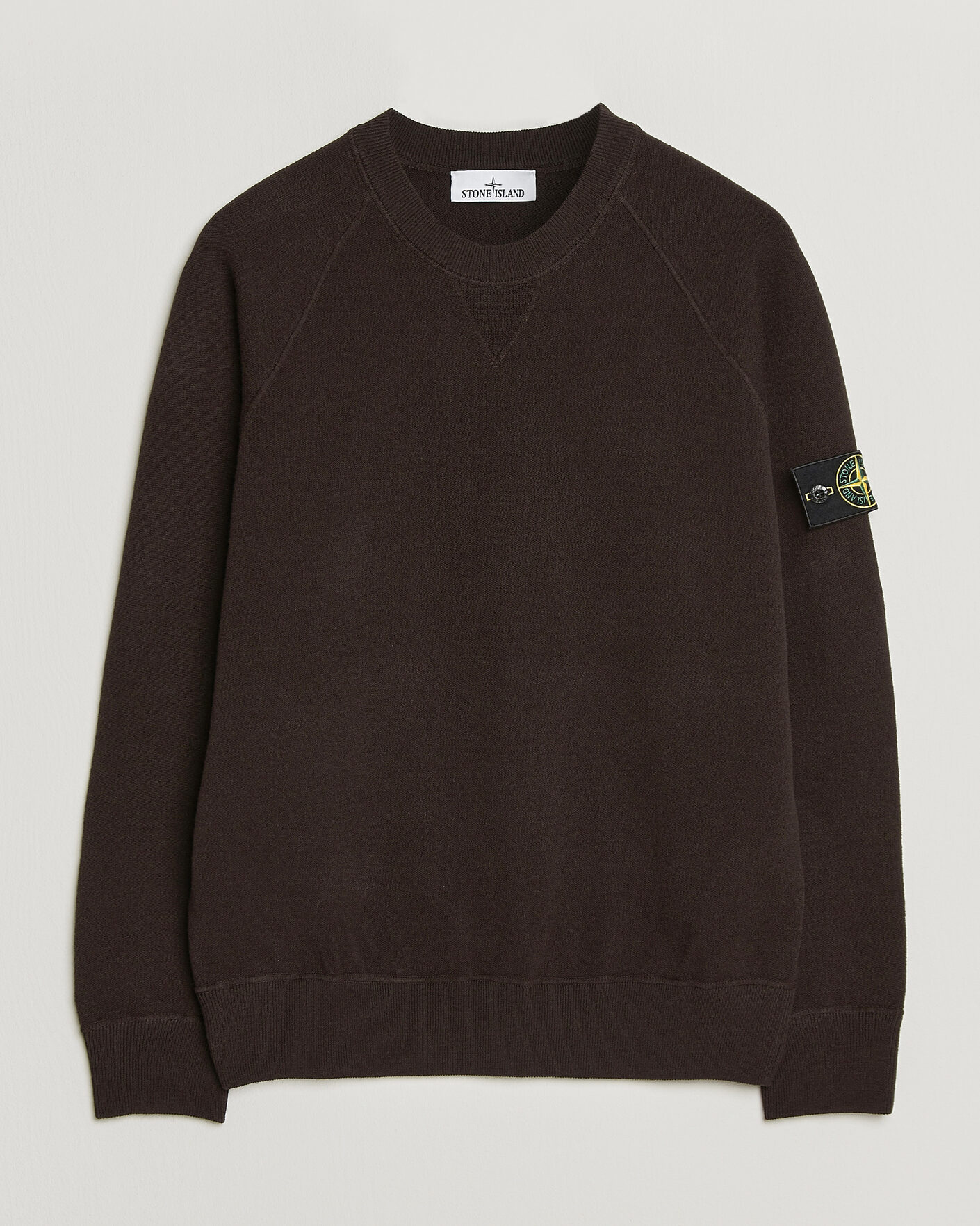 Men | Sweaters & Knitwear | Stone Island | Plush Stitch Stretch Wool Sweat Coal Grey