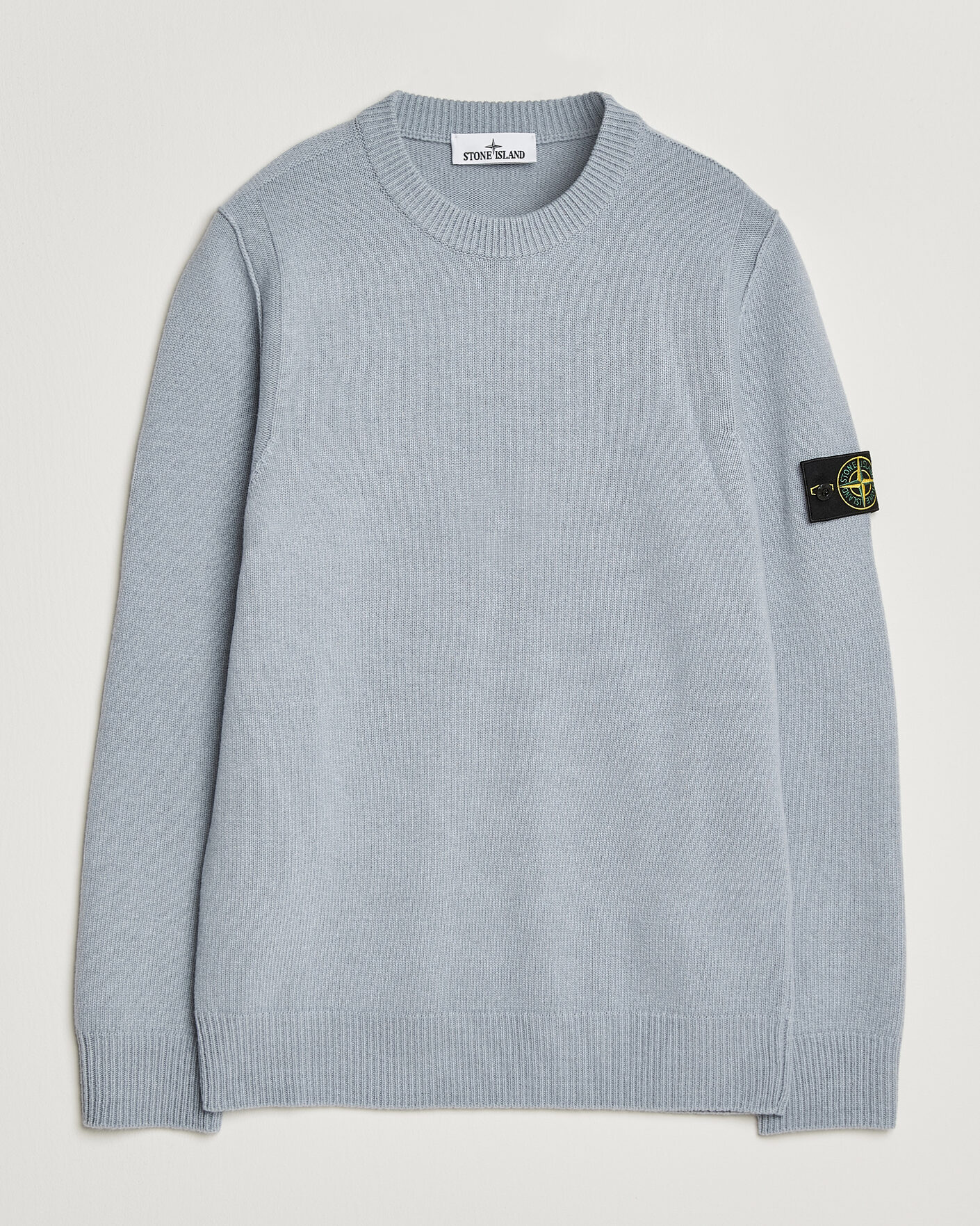 Men | Sweaters & Knitwear | Stone Island | Knitted Lambswool Crew Neck Ash Grey