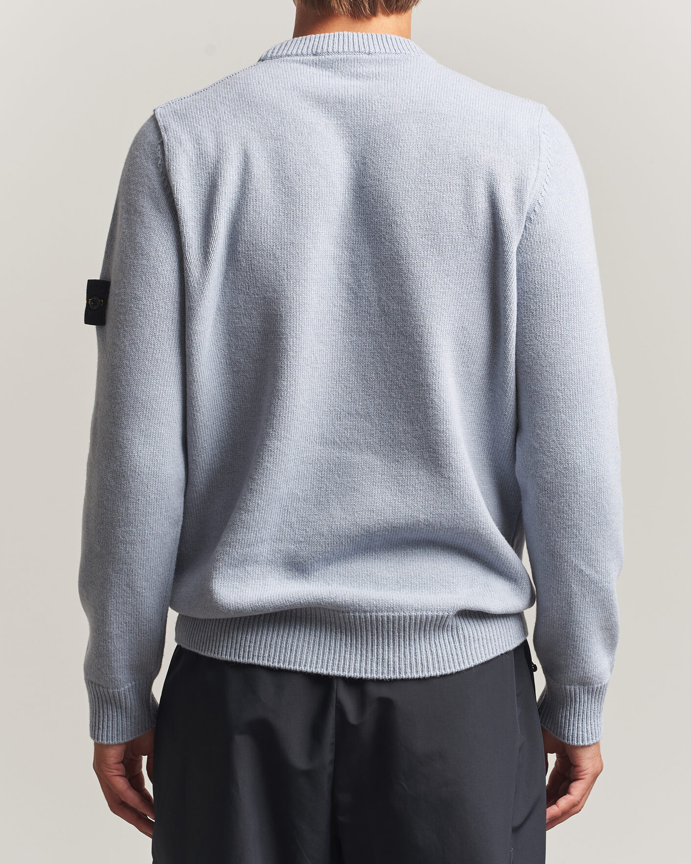 Men | Sweaters & Knitwear | Stone Island | Knitted Lambswool Crew Neck Ash Grey