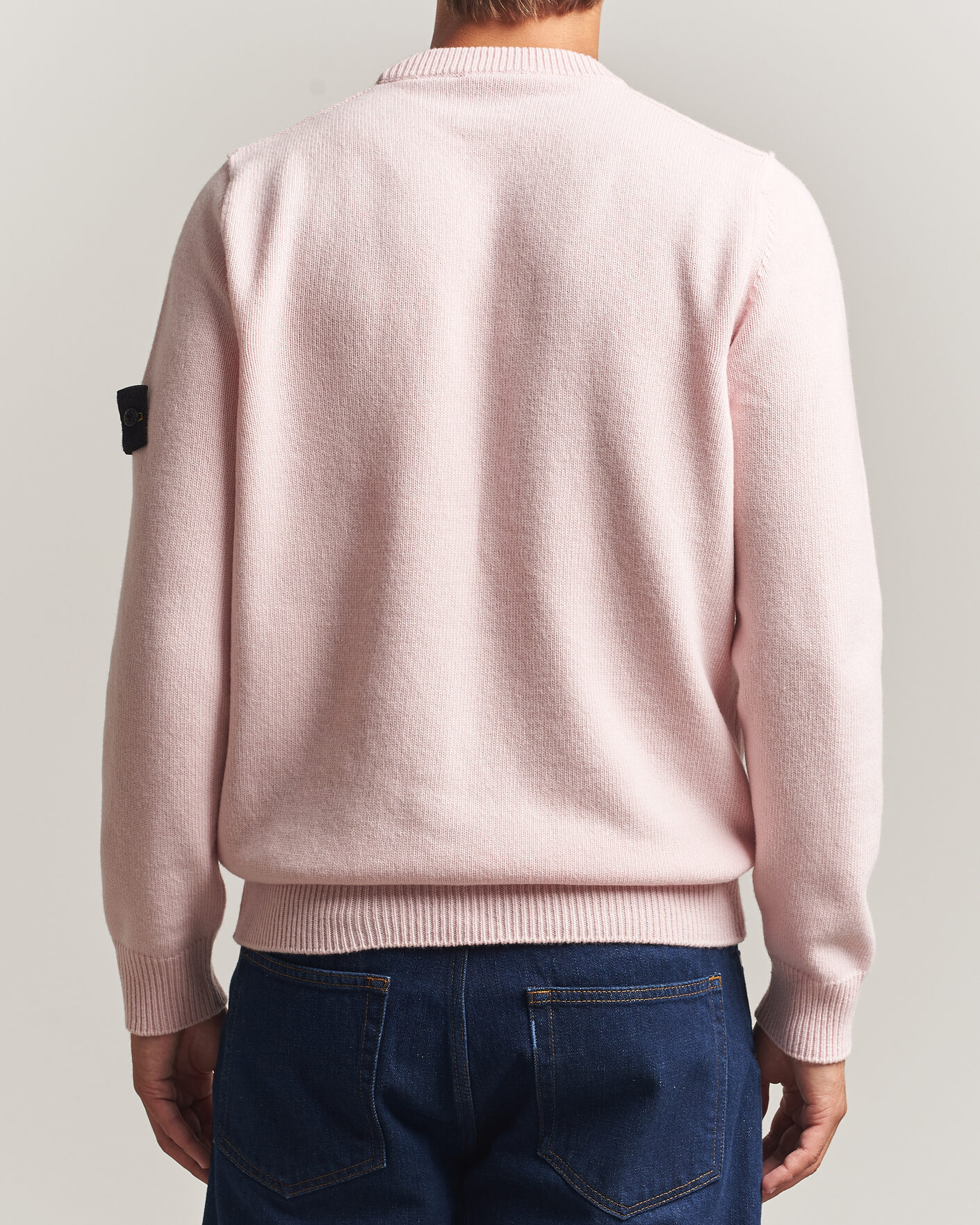 Men | Sweaters & Knitwear | Stone Island | Knitted Lambswool Crew Neck Antique Rose