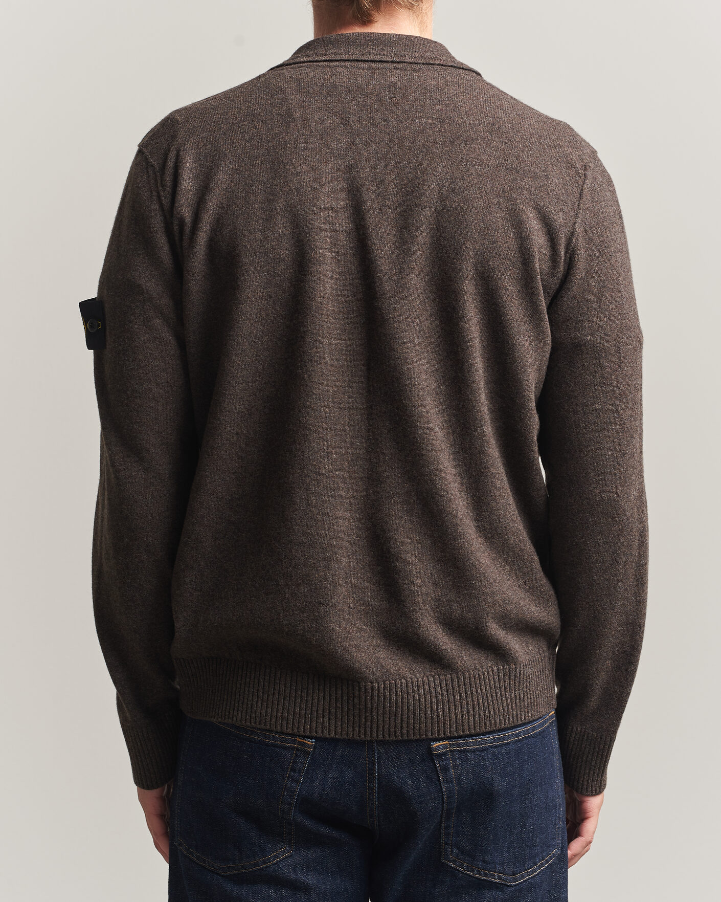 Men | Sweaters & Knitwear | Stone Island | Knitted Geelong Wool Polo Melange Lead