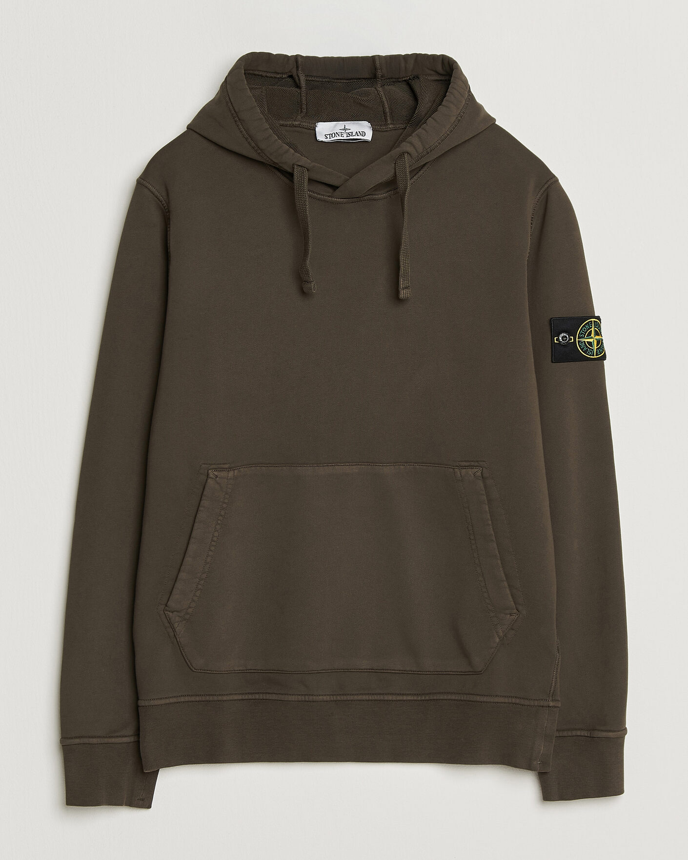 Men | Sweaters & Knitwear | Stone Island | Garment Dyed Fleece Hood Coal Grey