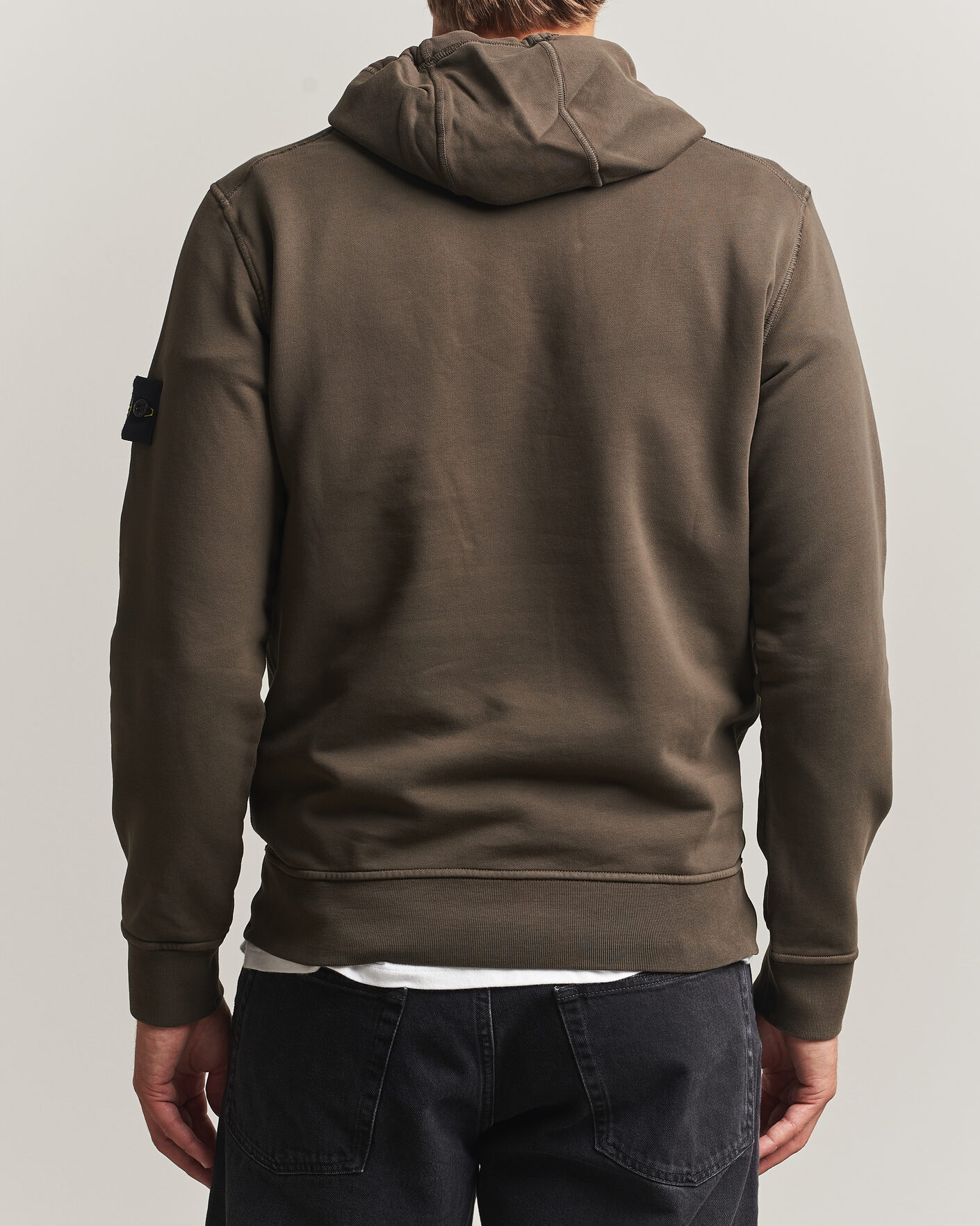 Men | Sweaters & Knitwear | Stone Island | Garment Dyed Fleece Hood Coal Grey