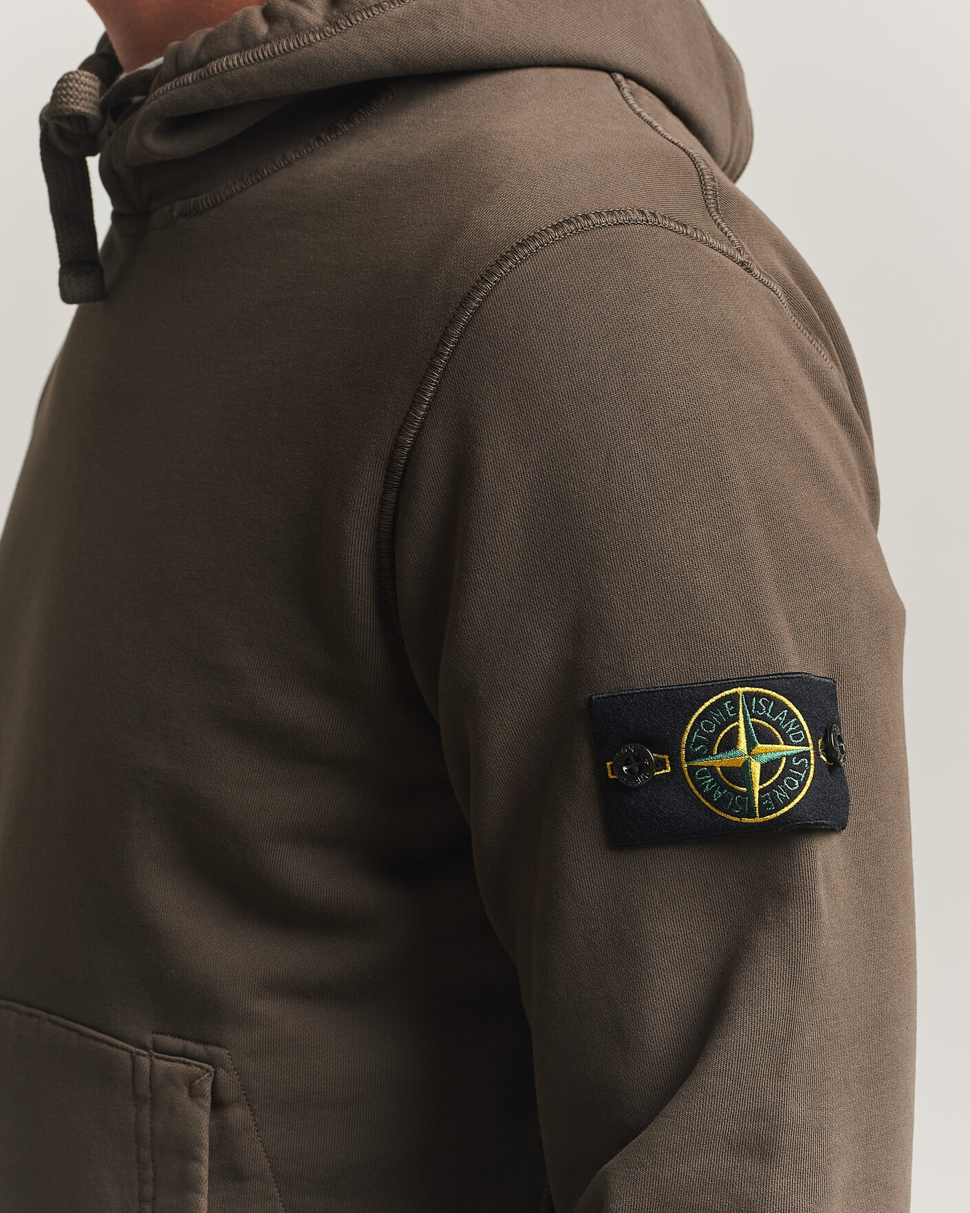 Men | Sweaters & Knitwear | Stone Island | Garment Dyed Fleece Hood Coal Grey