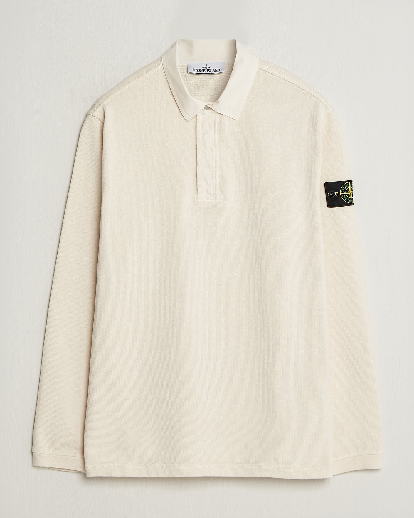 Men | Sweaters & Knitwear | Stone Island | Heavy Cotton Jersey Polo Ivory