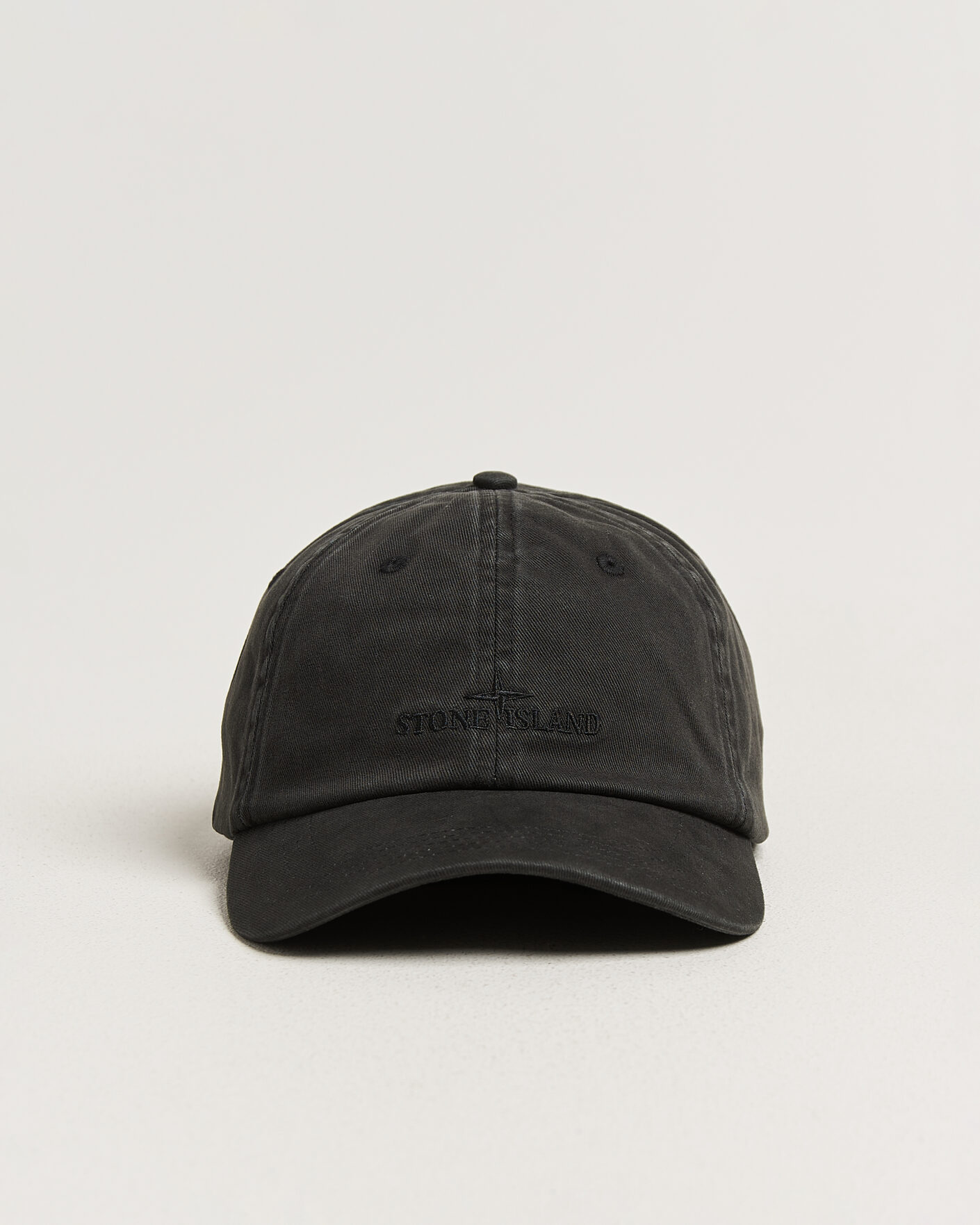 Men | Hats & Caps | Stone Island | Brushed Cotton Gabardine Cap Black
