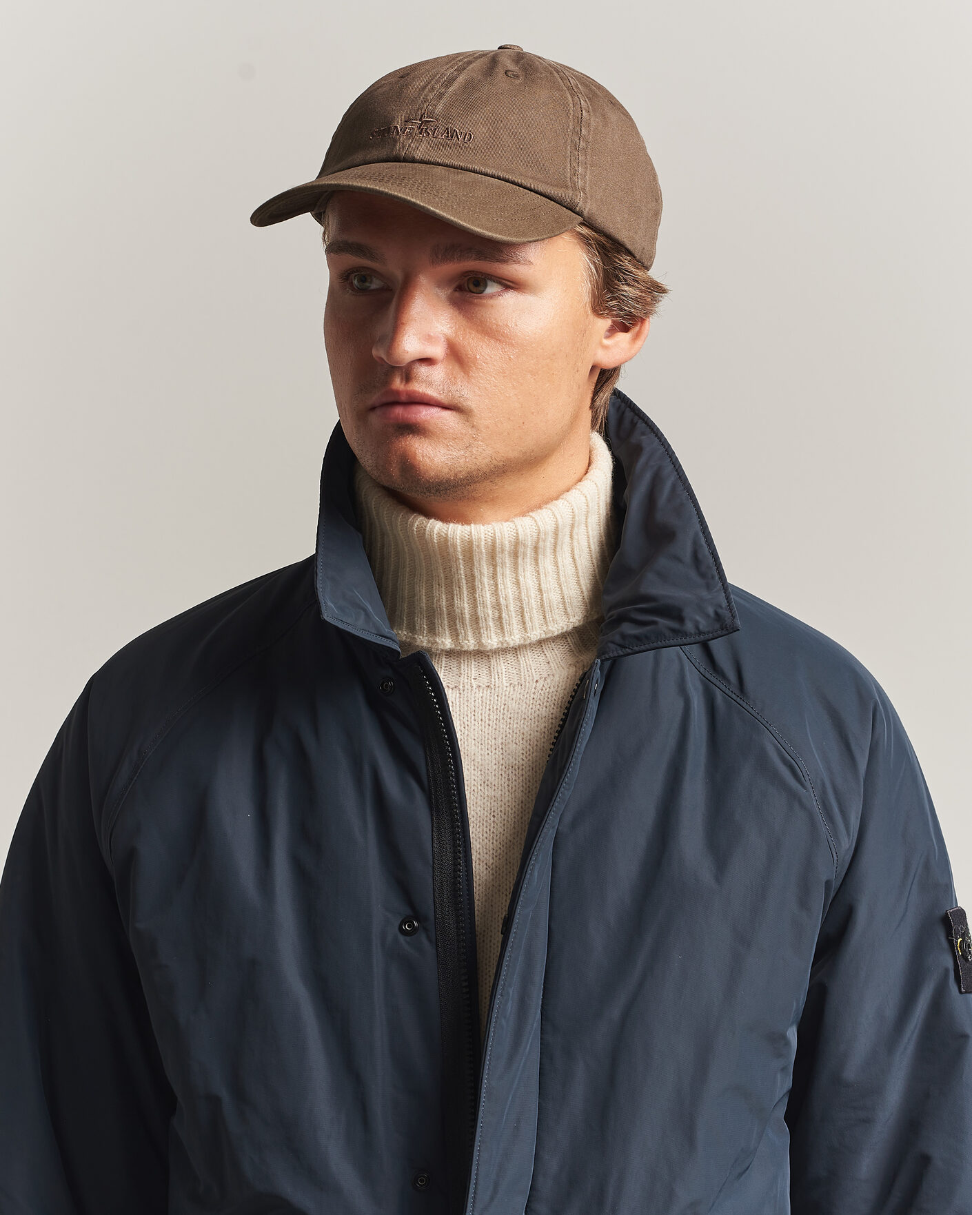 Men | Hats & Caps | Stone Island | Brushed Cotton Gabardine Cap Umber