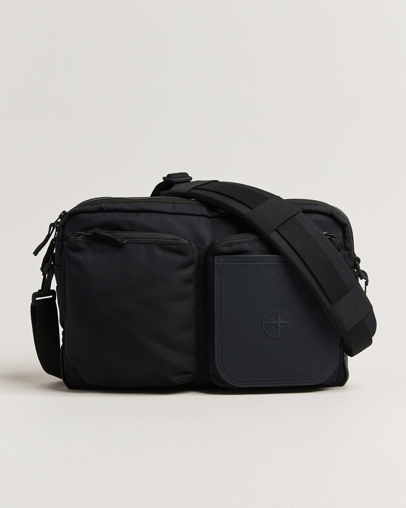 Stone Island Nylon Panama Shoulder Bag Navy Blue at CareOfCarl.com