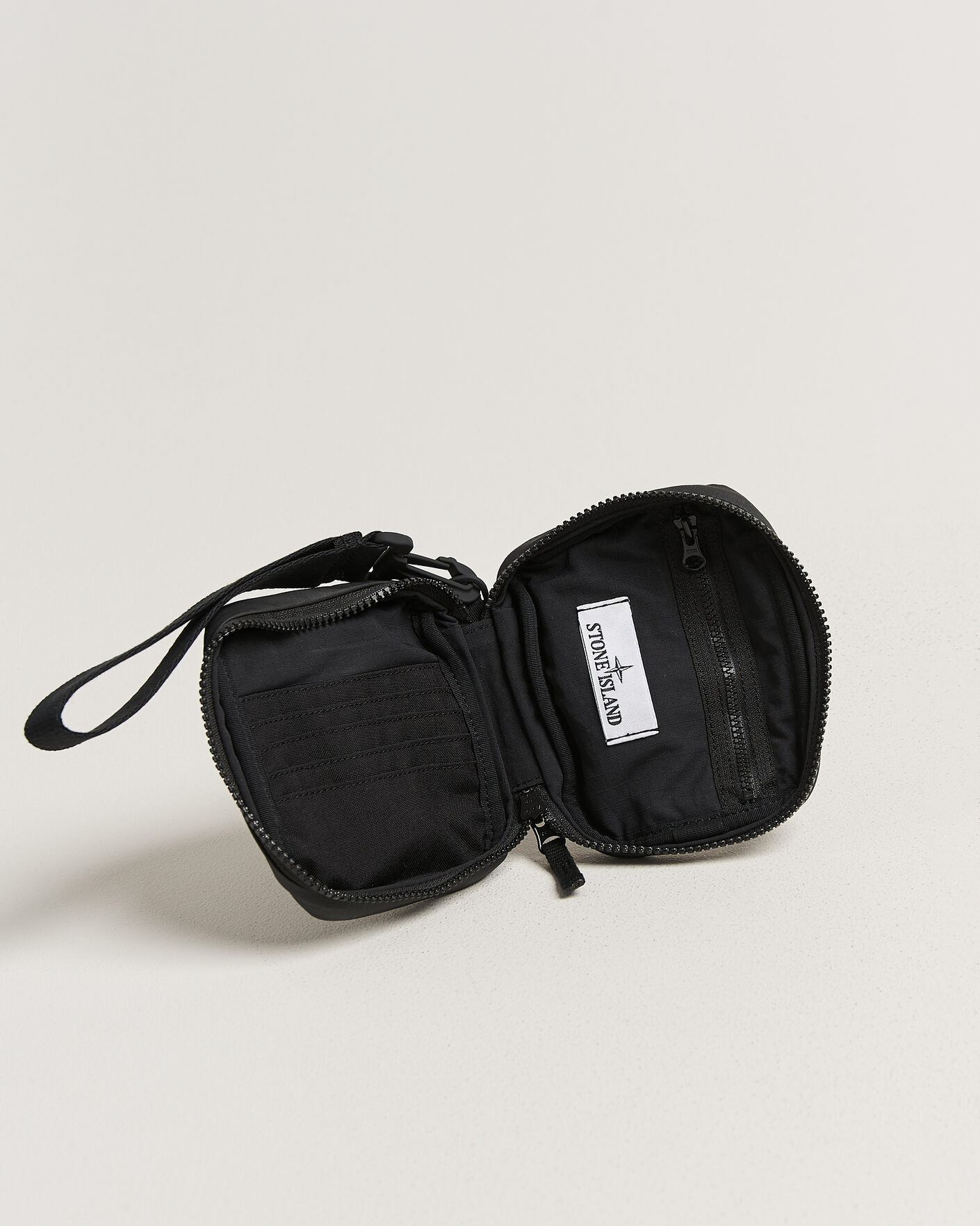 Men | Wallets | Stone Island | Coated Cotton Ripstop Wallet Black