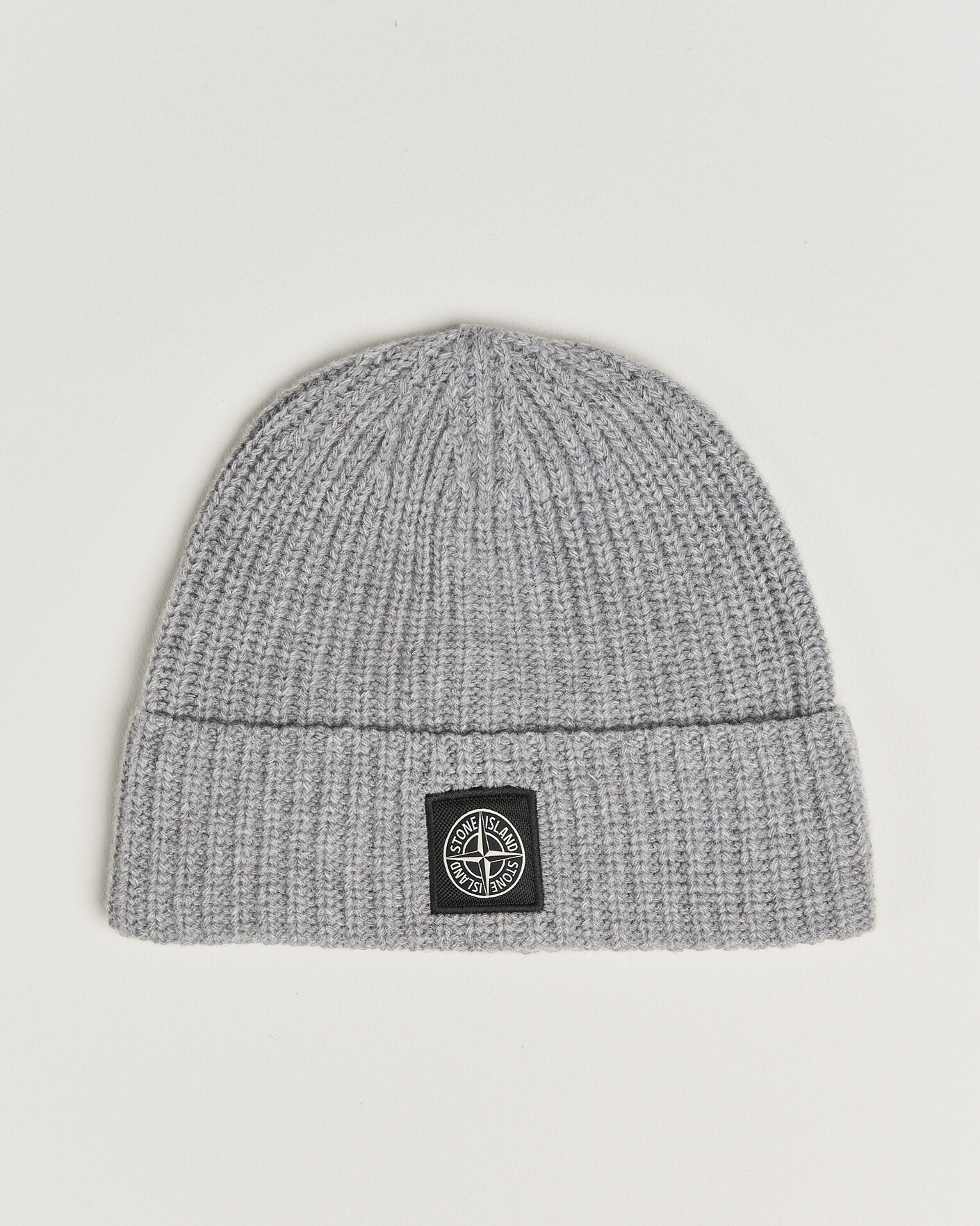 Men | Beanies | Stone Island | Geelong Wool Hat Grey Melange