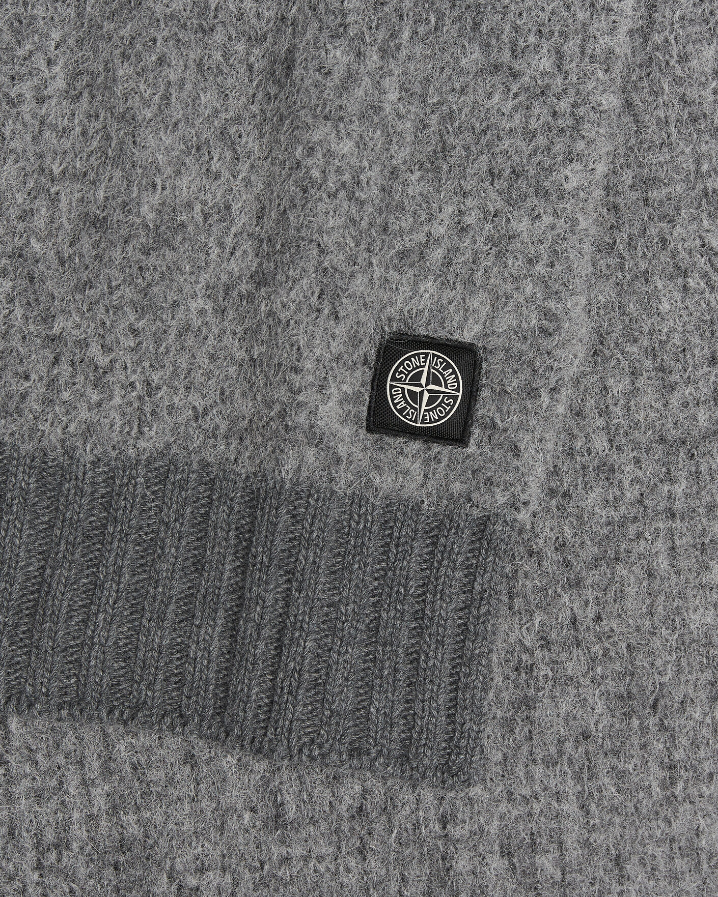 Men | Scarves | Stone Island | Baby Alpaca Blend Scarf Grey Melange
