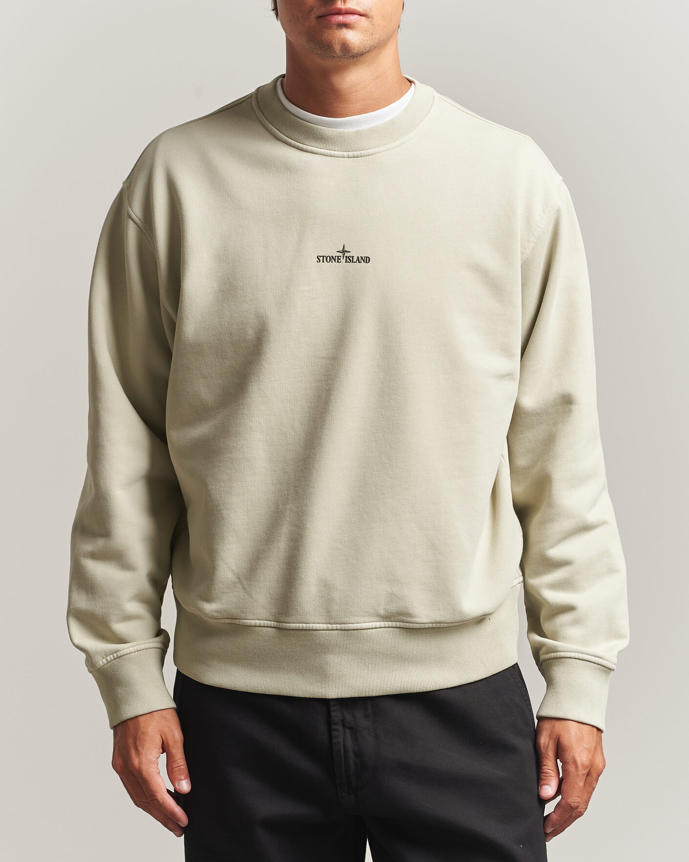 Stone Island Organic Cotton Fleece Arm Pocket Sweatshirt Desert at