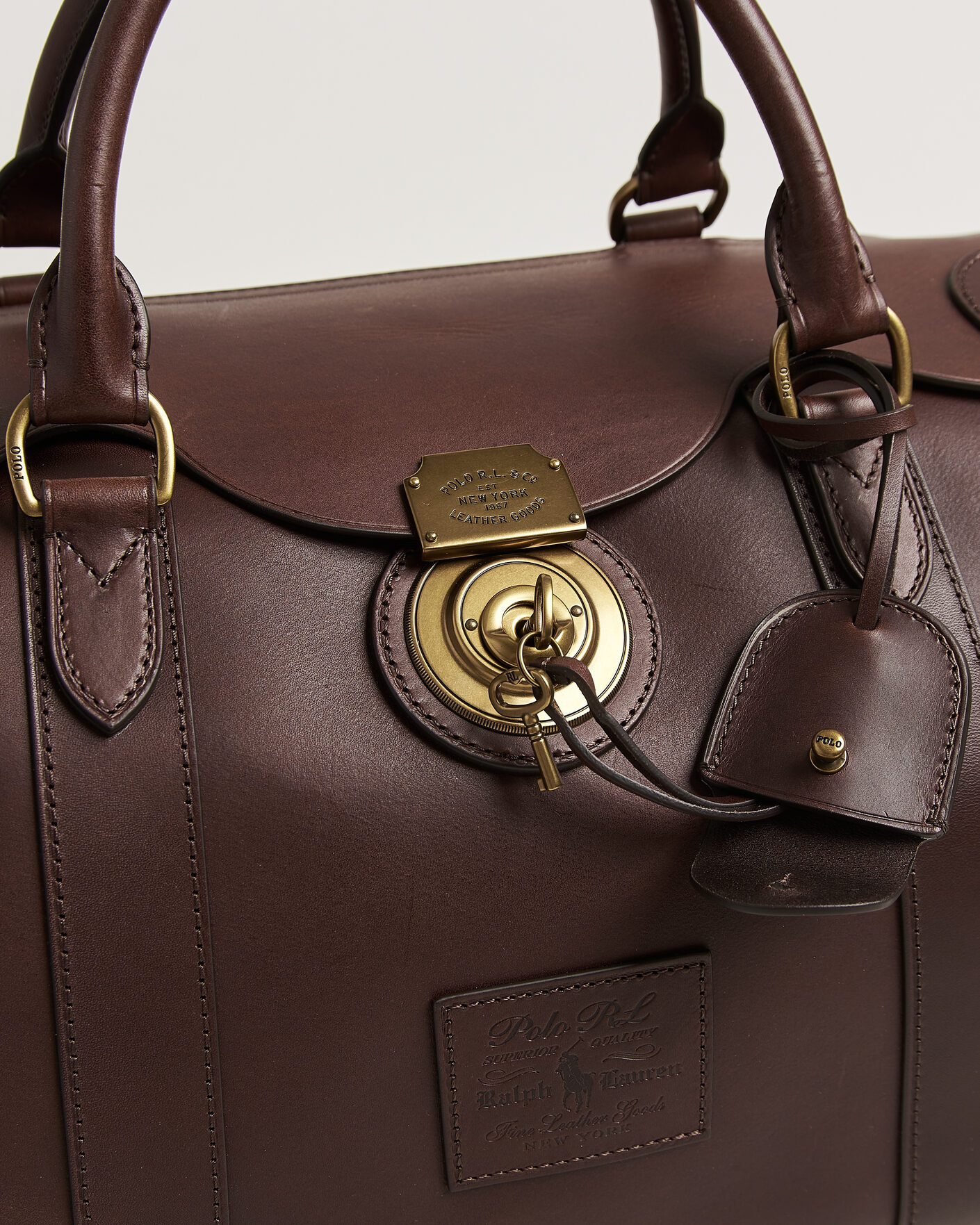 Men | Bags | Polo Ralph Lauren | Leather Duffle Bag Burnished Brown