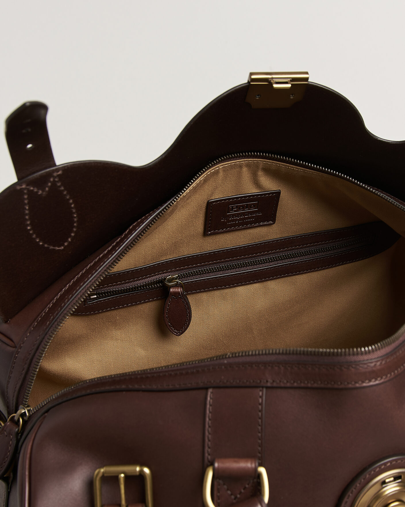 Men | Bags | Polo Ralph Lauren | Leather Duffle Bag Burnished Brown