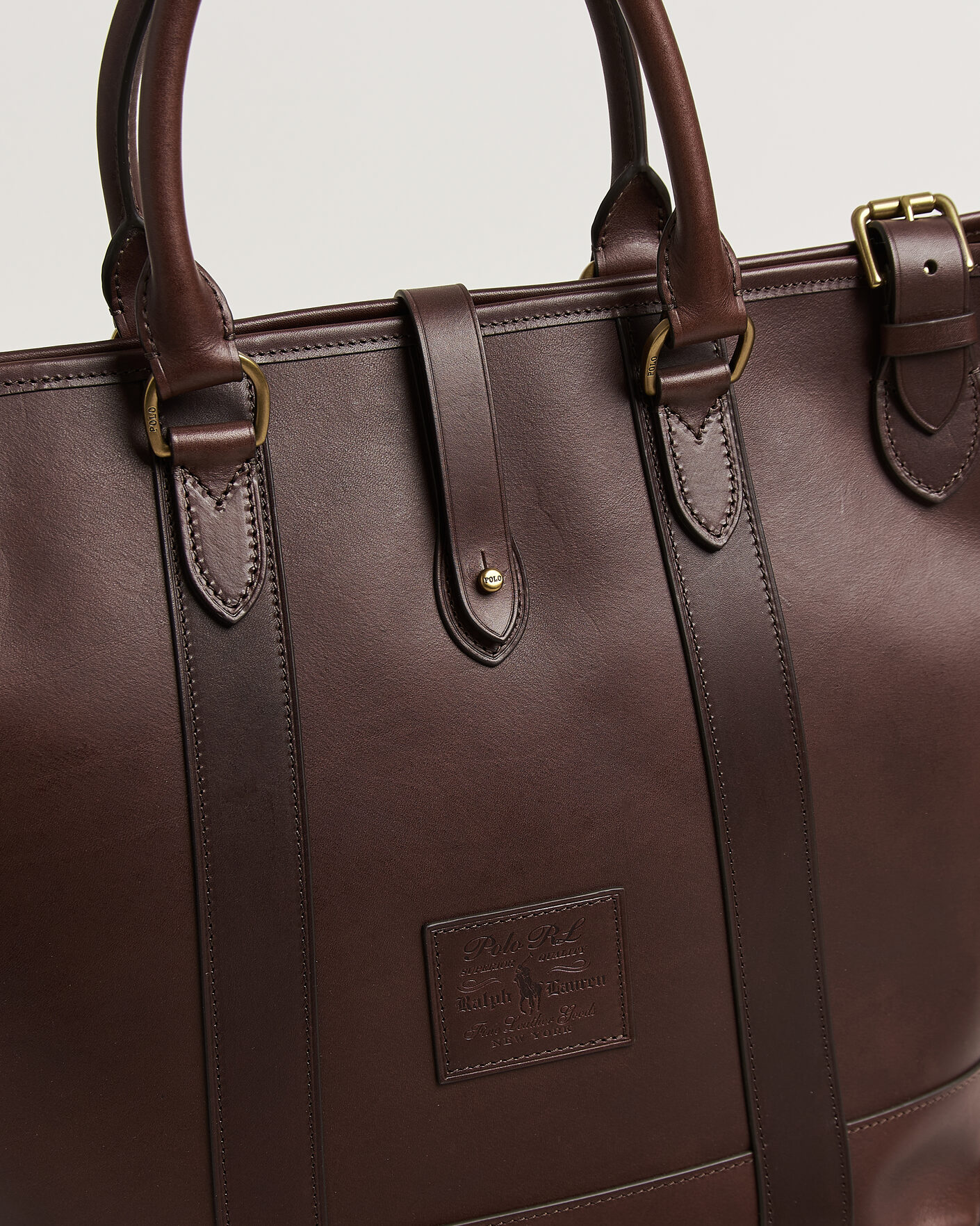 Men | Bags | Polo Ralph Lauren | Leather Tote Bag Burnished Brown