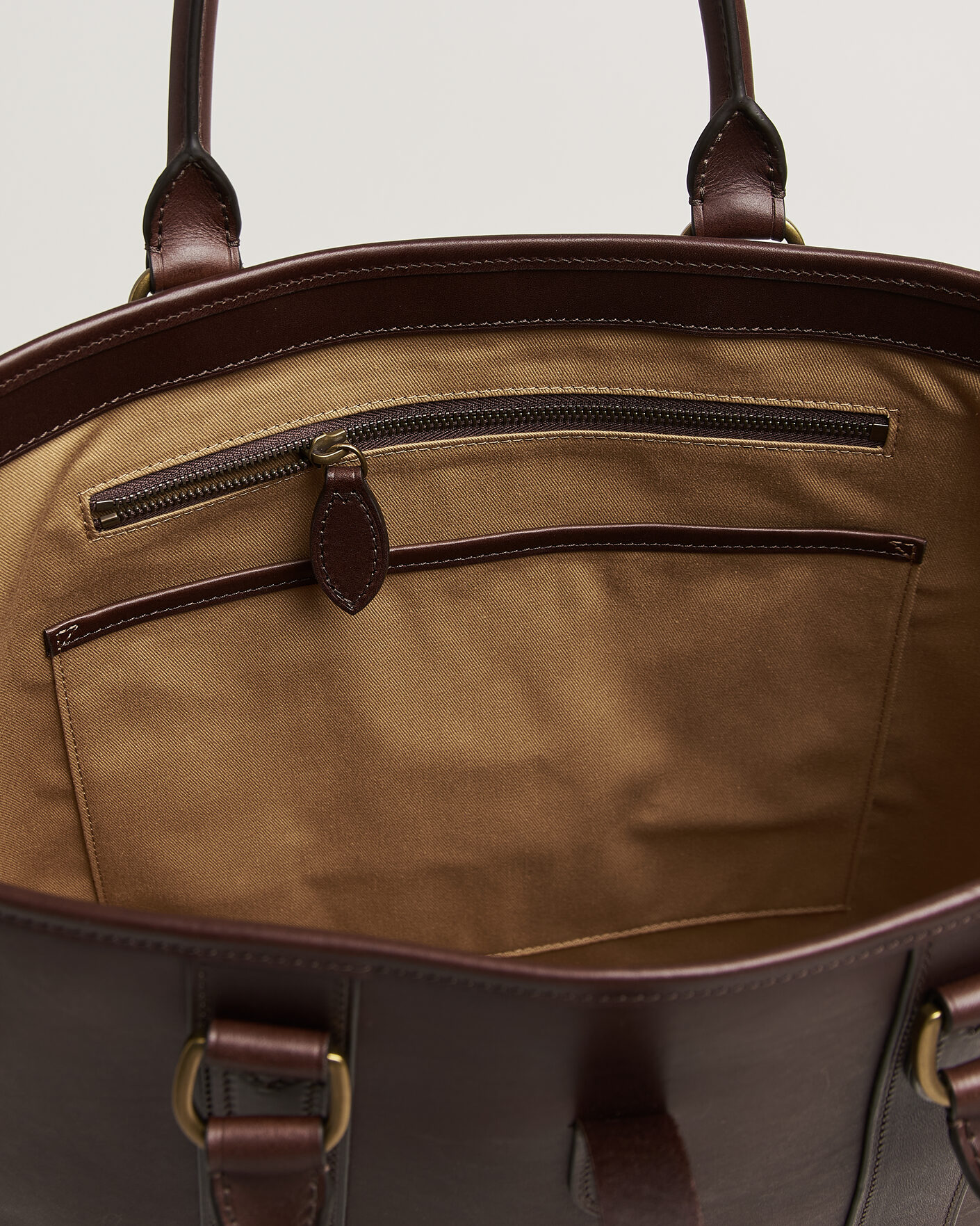 Men | Bags | Polo Ralph Lauren | Leather Tote Bag Burnished Brown