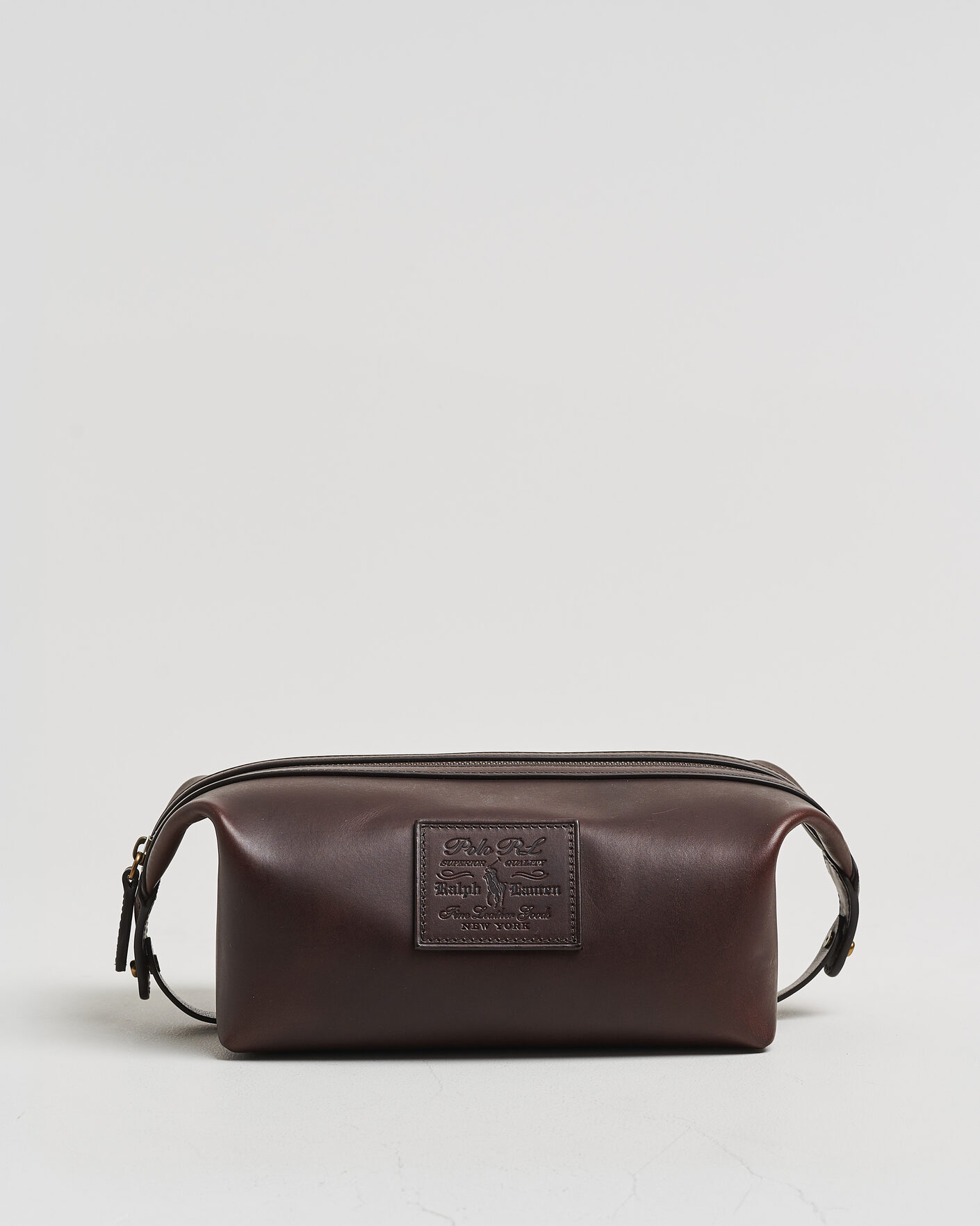 Men | Bags | Polo Ralph Lauren | Leather Washbag Burnished Brown