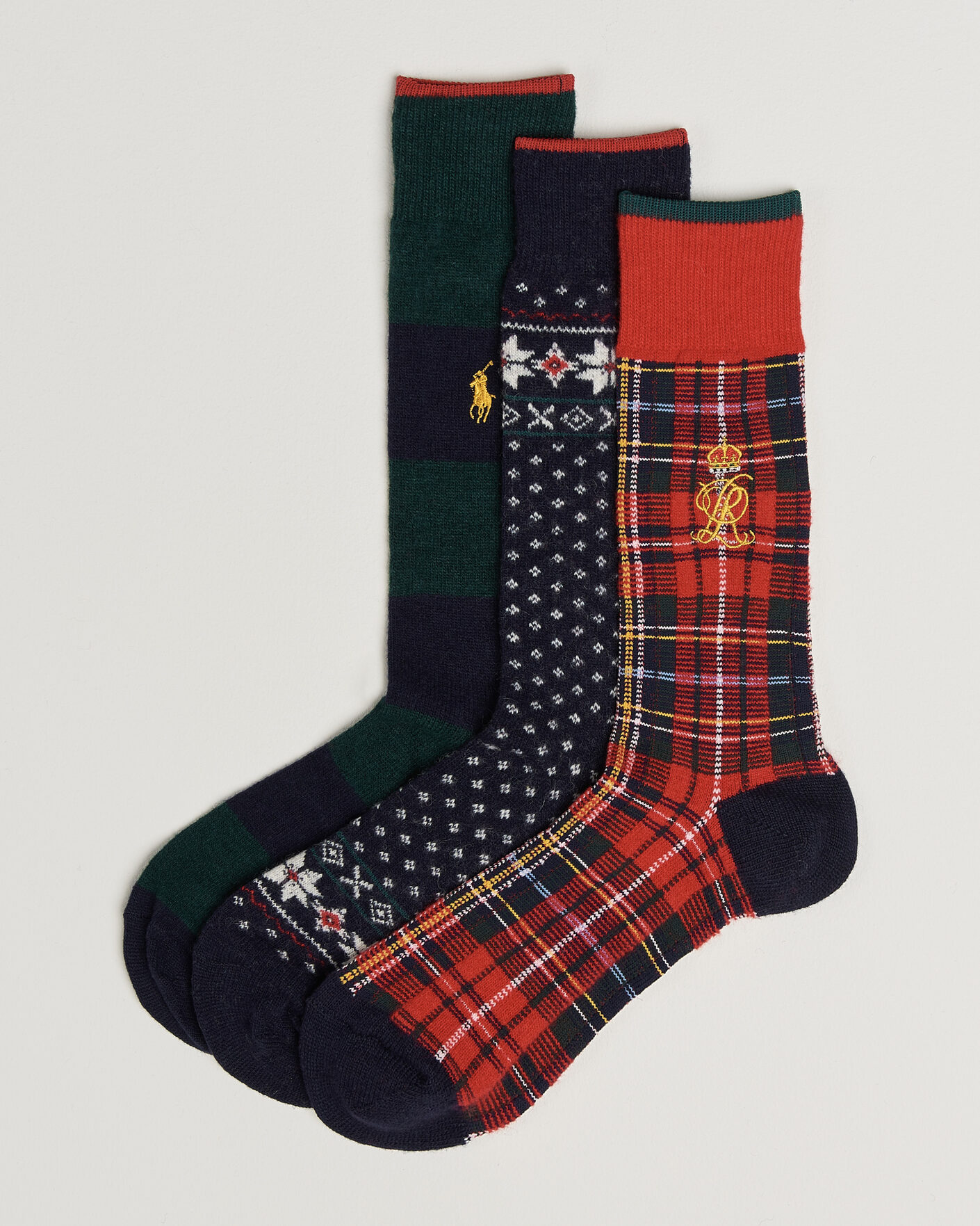 Men | Underwear & Socks | Polo Ralph Lauren | 3-Pack Lambswool Sock Hunter Multi