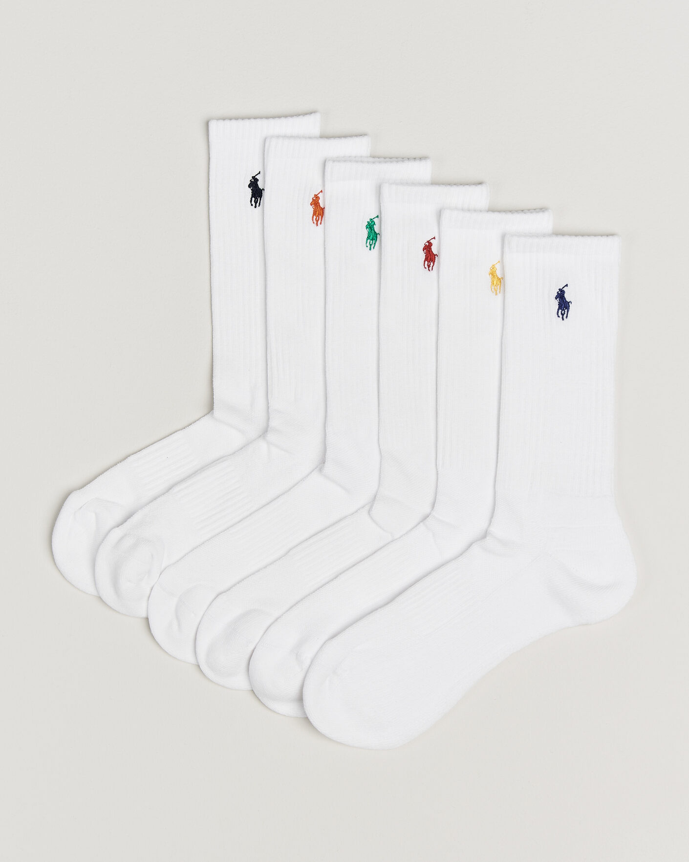 Men | Underwear & Socks | Polo Ralph Lauren | 6-Pack Performance Crew Socks White