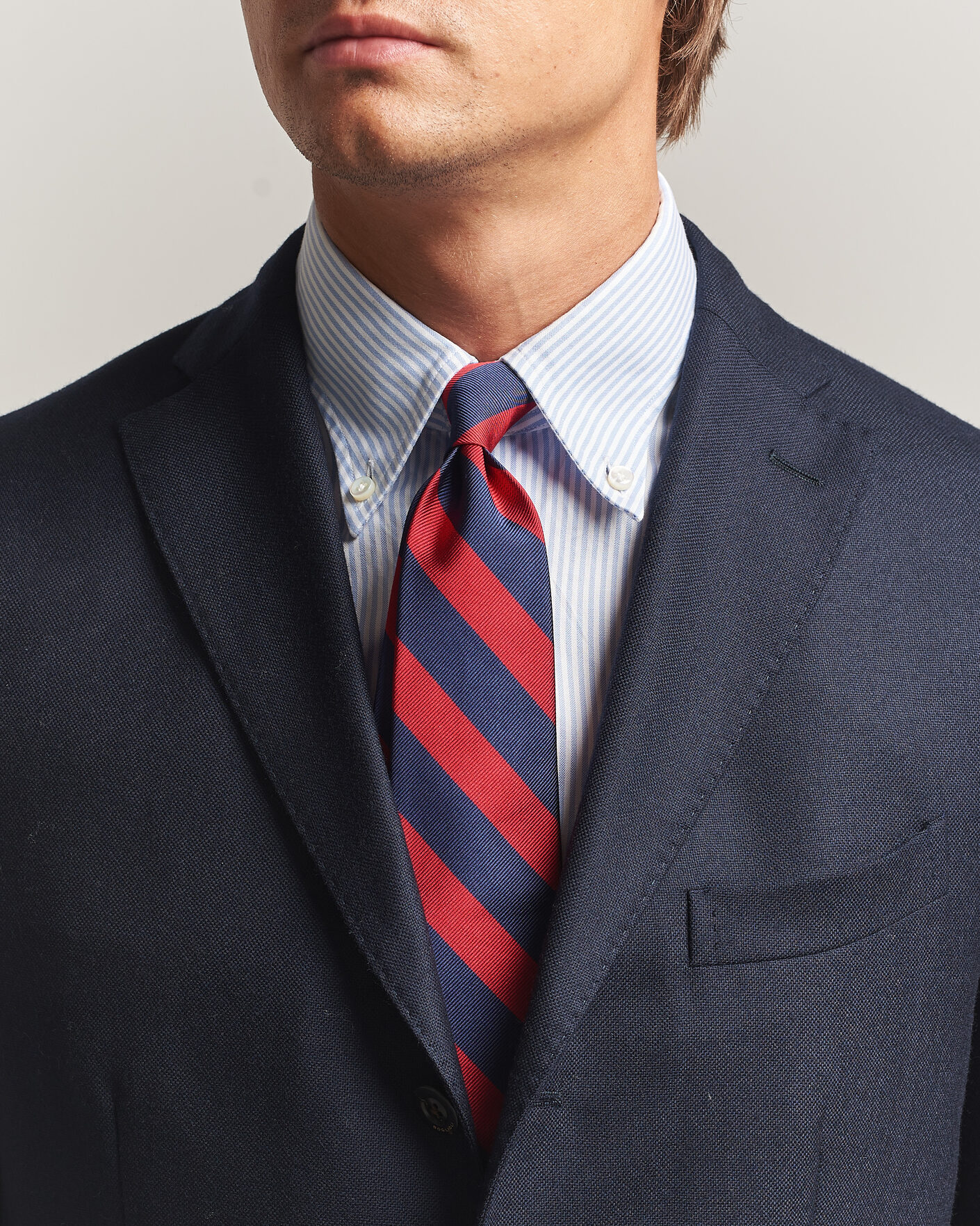 Men | Ties | Polo Ralph Lauren | Striped Club Tie Navy/Red