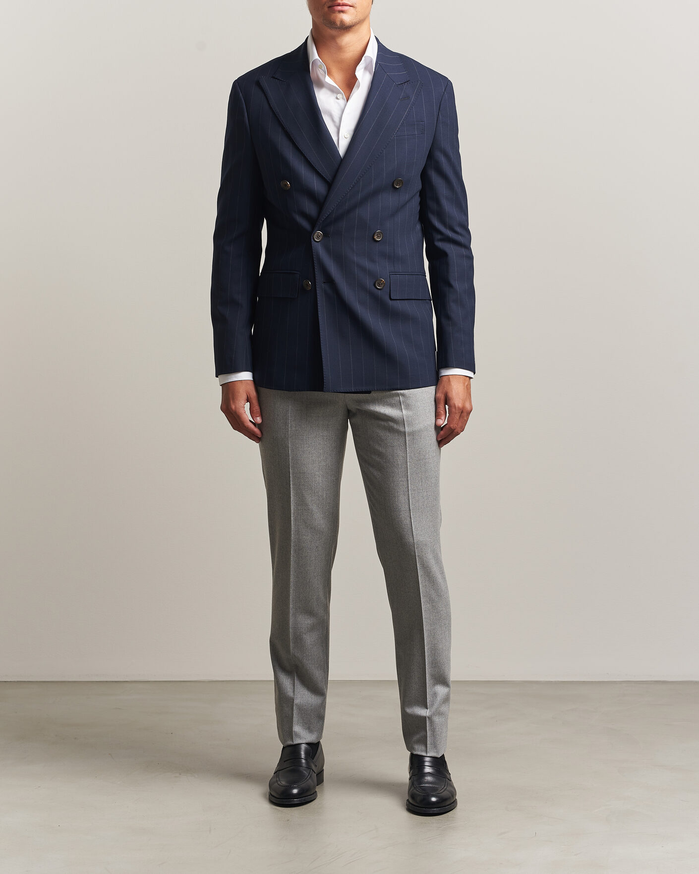 Men | Blazers | Polo Ralph Lauren | Double Breasted Rope Stripe Sportcoat Navy/Grey