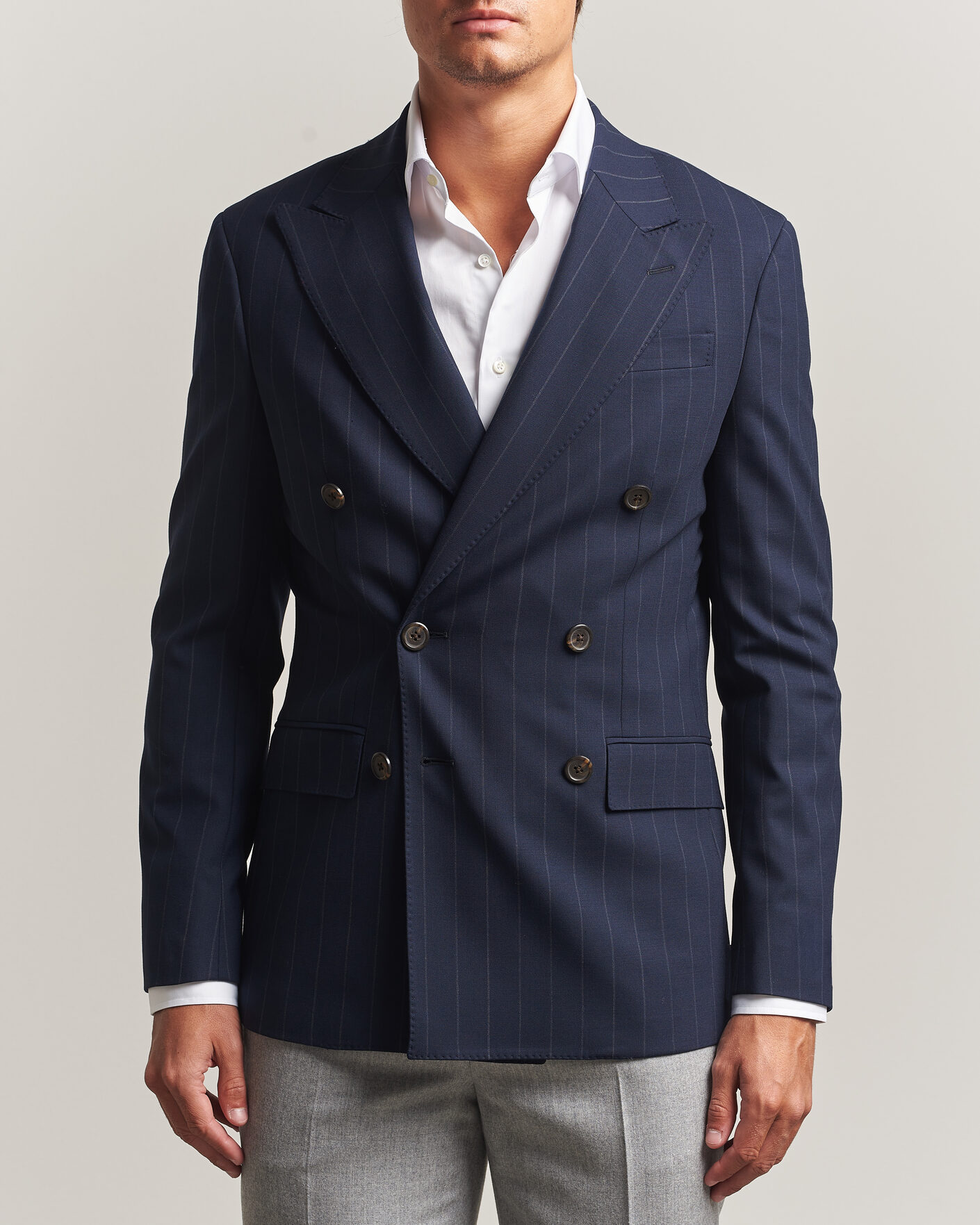 Men | Blazers | Polo Ralph Lauren | Double Breasted Rope Stripe Sportcoat Navy/Grey