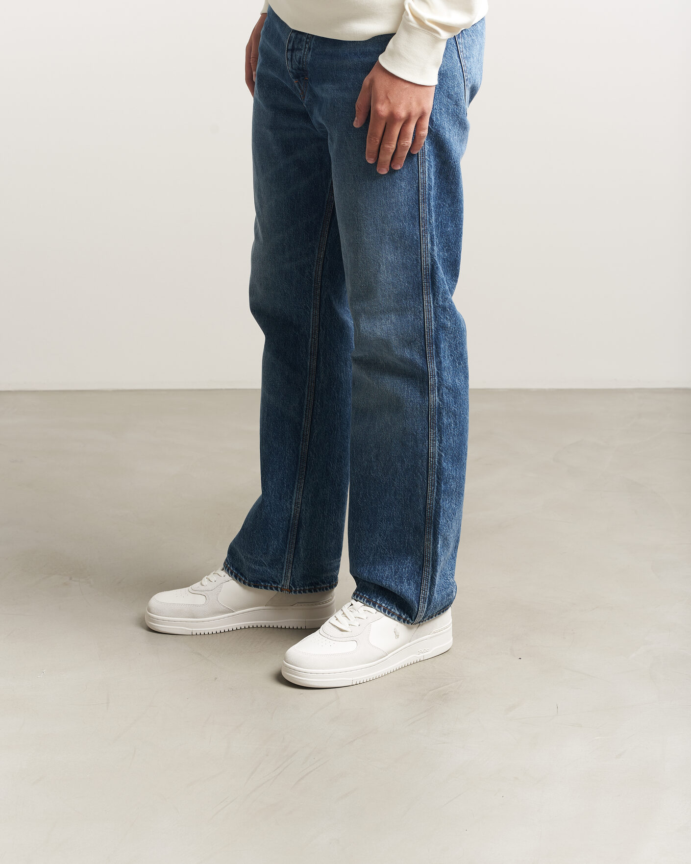 Men | Sneakers | Polo Ralph Lauren | Masters Court Suede/Leather Sneakers Deckwash White