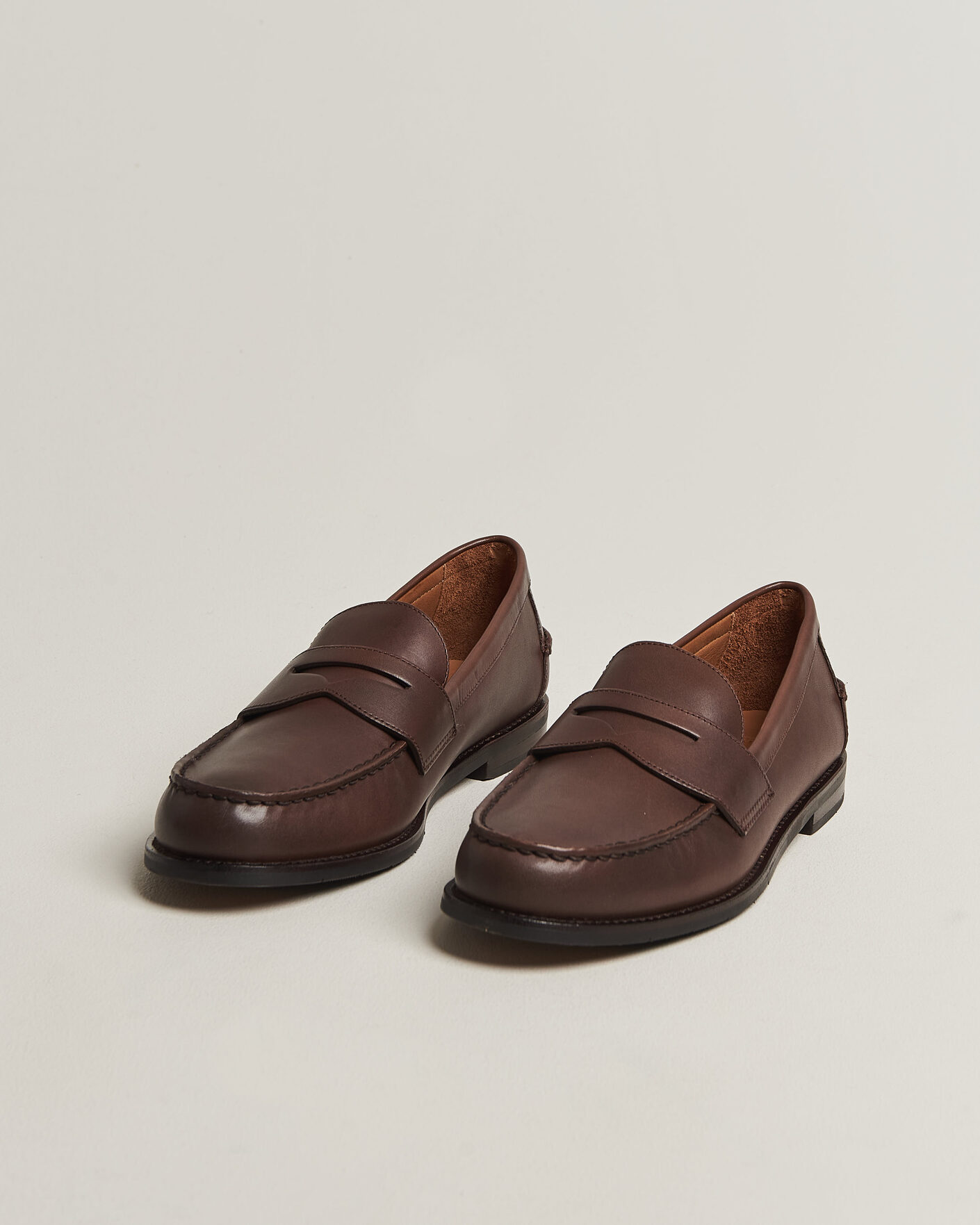 Men | Loafers | Polo Ralph Lauren | Alston Penny Leather Loafers Dark Brown