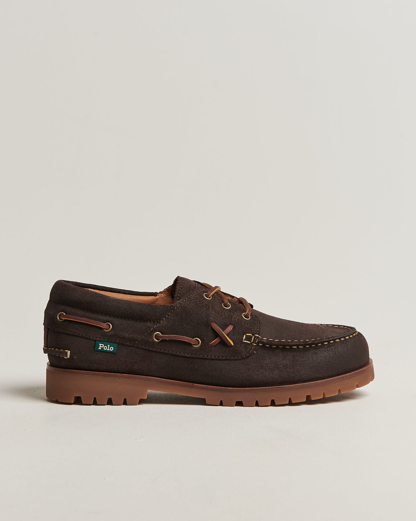 Men | Loafers | Polo Ralph Lauren | Ranger Deck Suede Boat Shoe Dark Chocolate