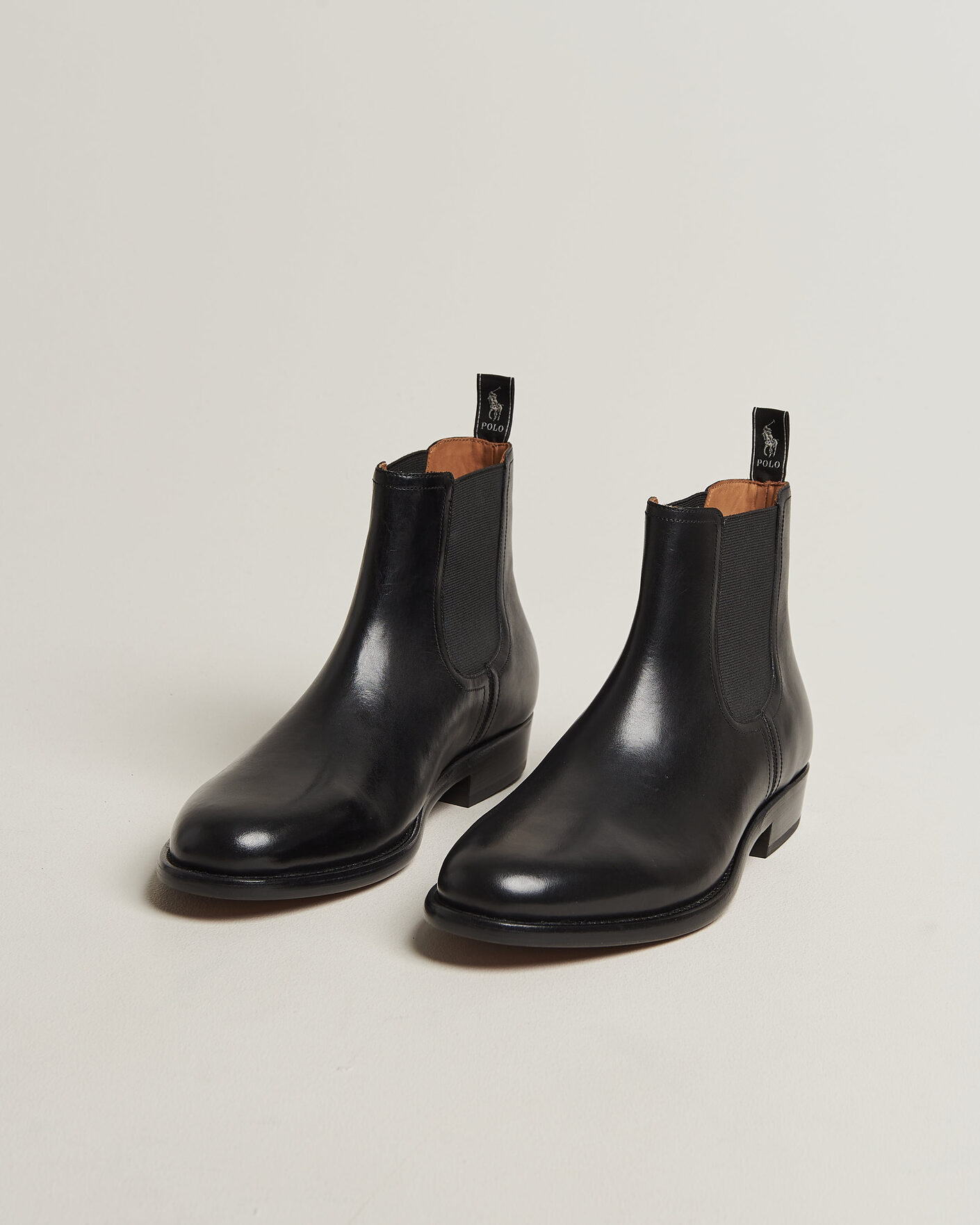 Men | Boots | Polo Ralph Lauren | Owen Leather Chelsea Boots Black