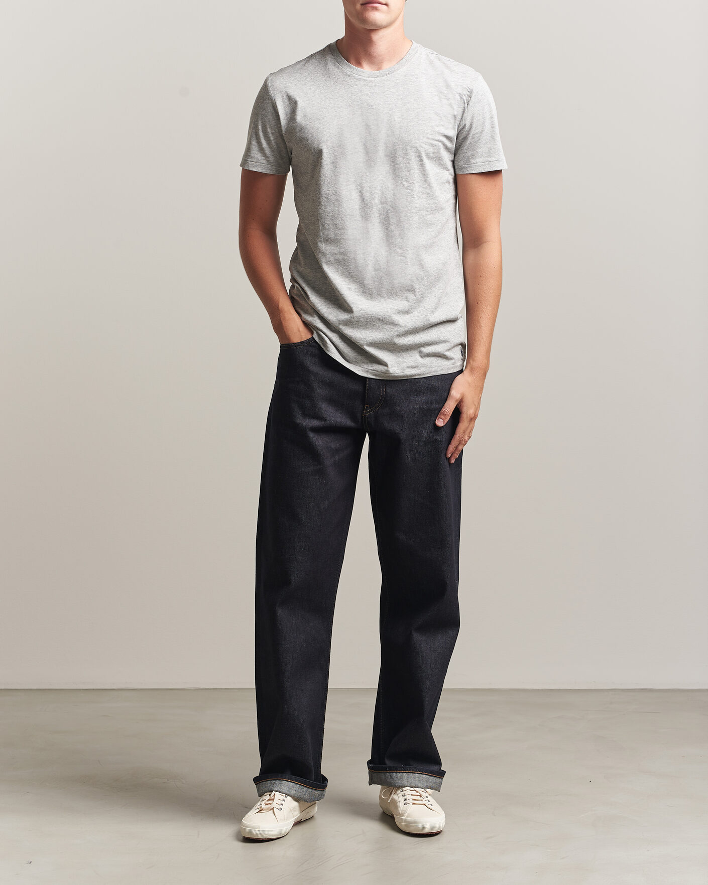 Men | T-Shirts | Polo Ralph Lauren | 3-Pack Crew Neck T-Shirt Grey/Navy/Blue