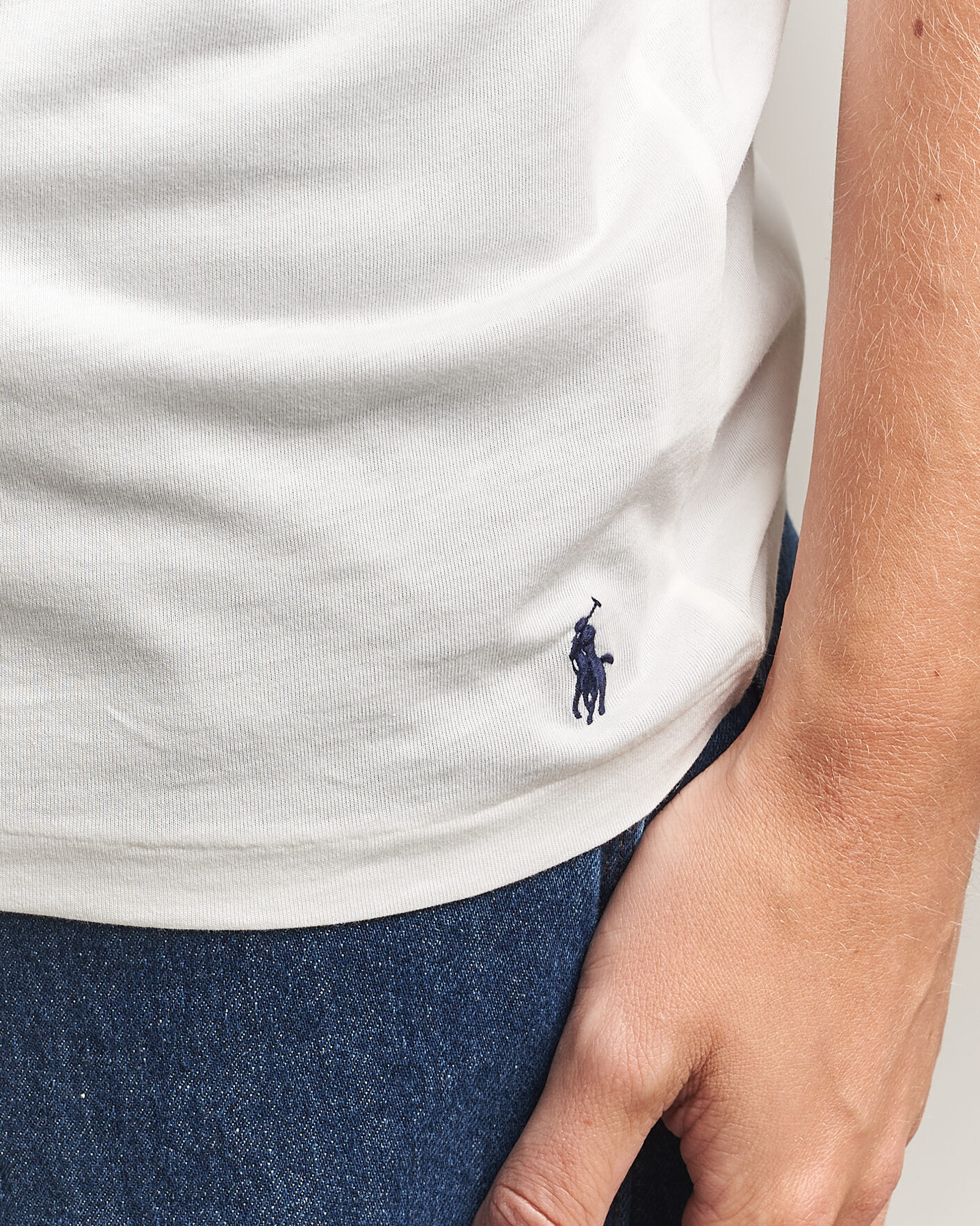Men | T-Shirts | Polo Ralph Lauren | 3-Pack Crew Neck T-Shirt White/Blue/Light Blue
