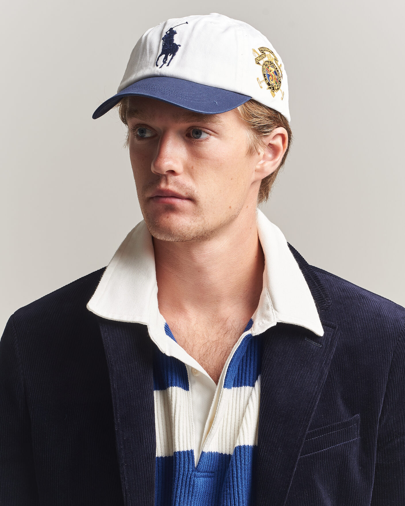 Men | Hats & Caps | Polo Ralph Lauren | Big Pony Twill Cap Ceramic White