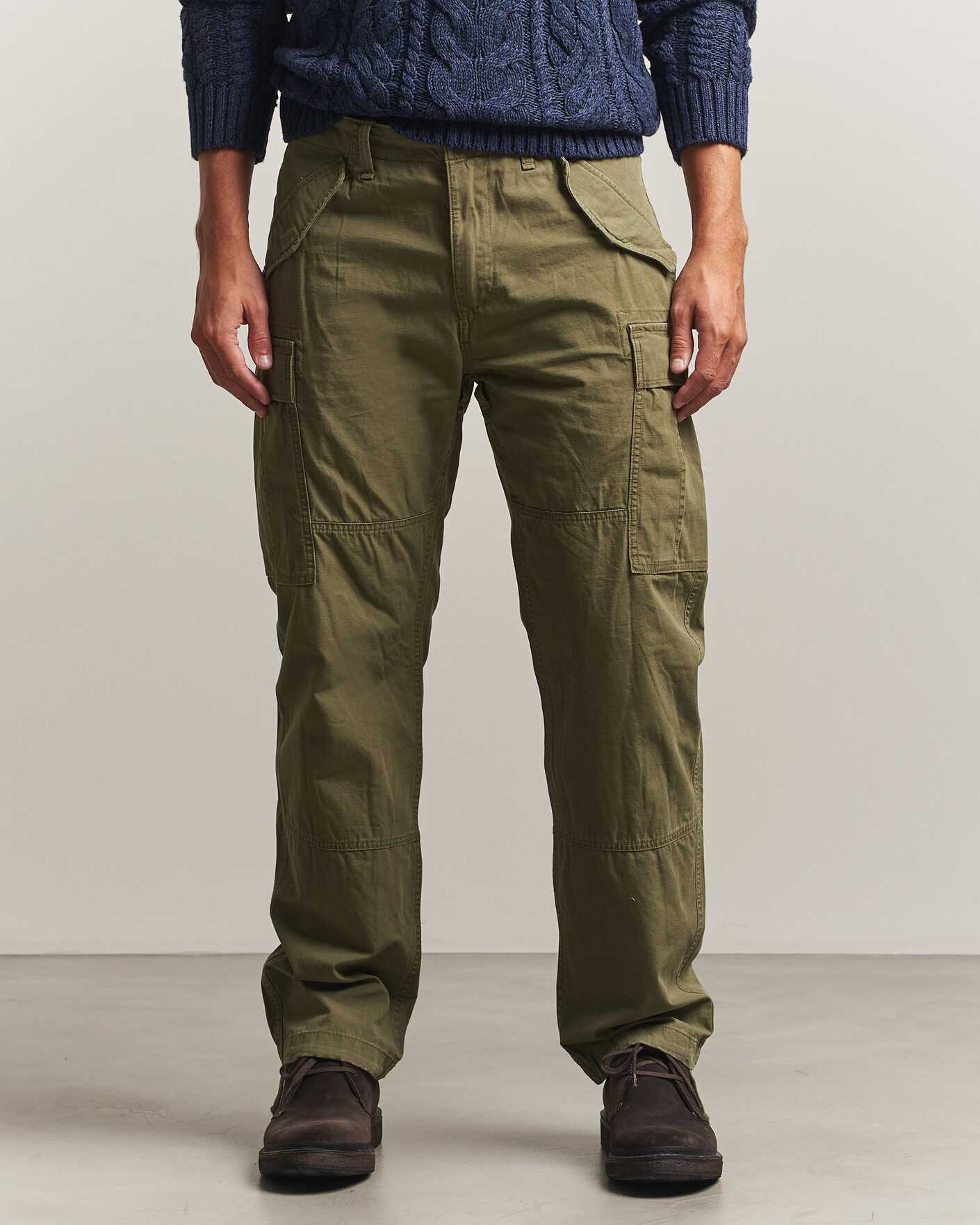 Men | Trousers | Polo Ralph Lauren | Rustic Canvas Cargo Pants Outdoors Olive