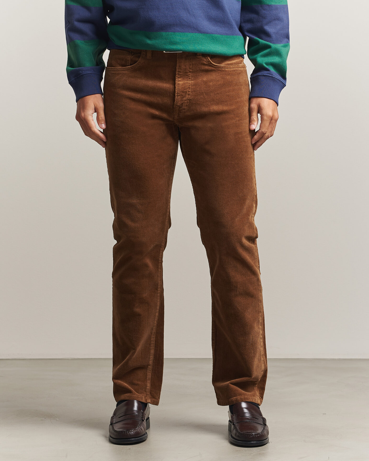 Men | Trousers | Polo Ralph Lauren | Stretch Corduroy Straight Fit Pants Sepia